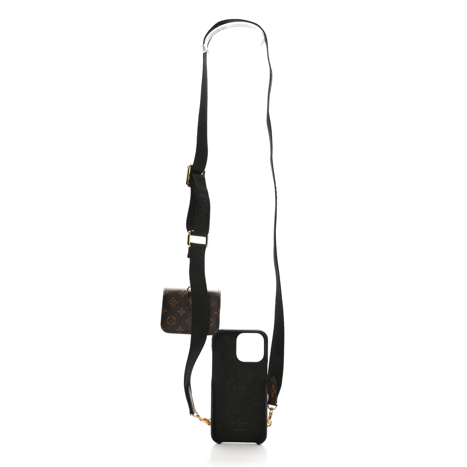 Louis Vuitton Monogram Bumper On Strap iPhone 13 Black 3 of 9