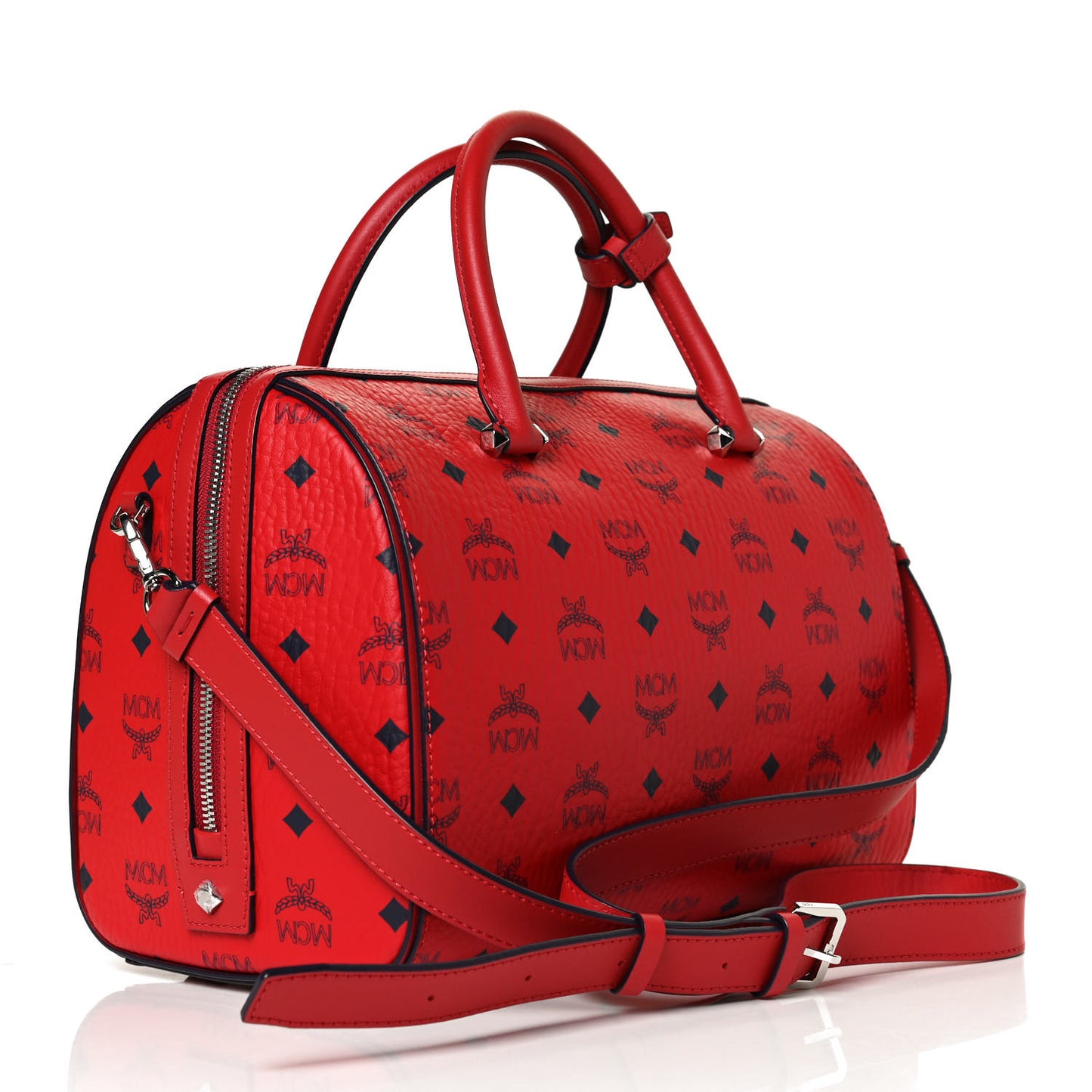 Visetos Medium Essential Boston Bag Red