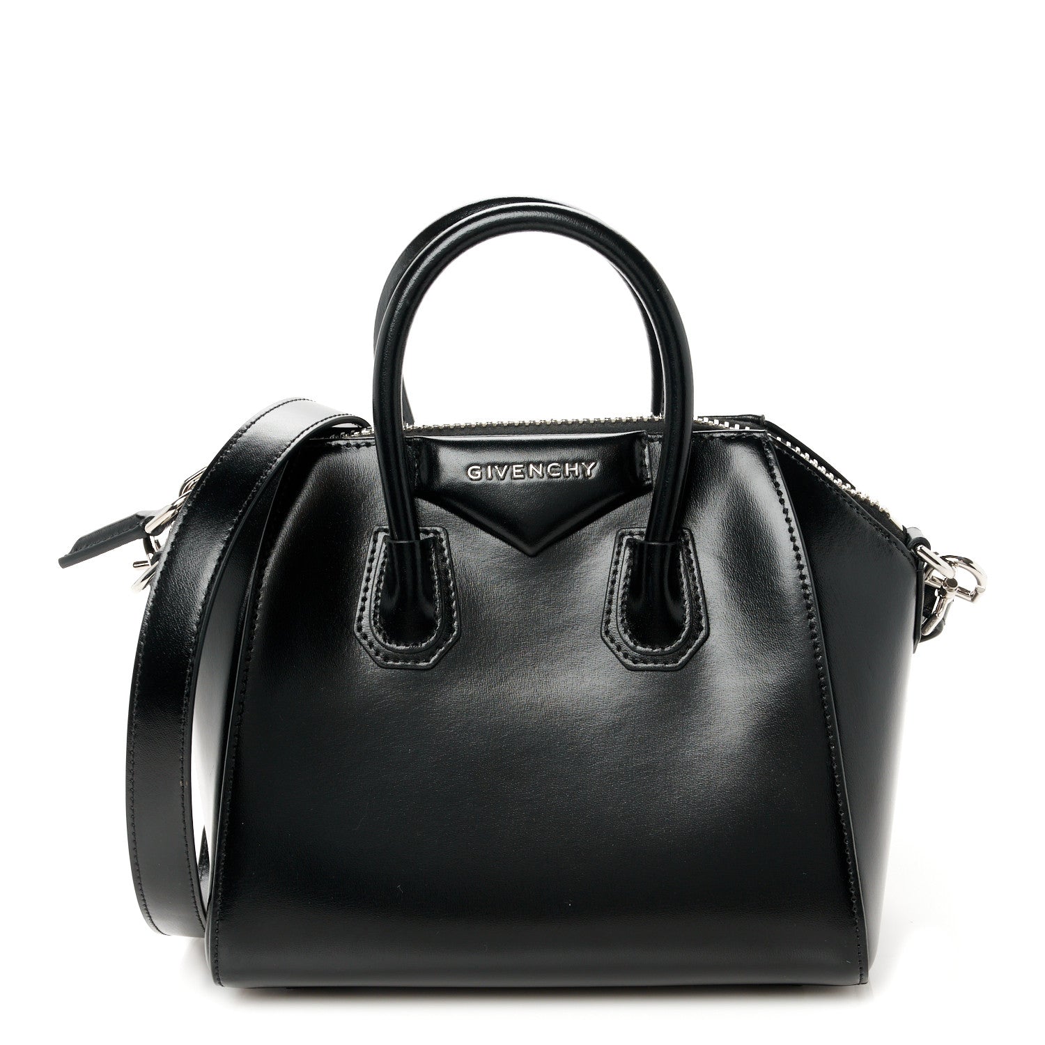 Givenchy Shiny Lord Calfskin Mini Antigona Black 1 of 10