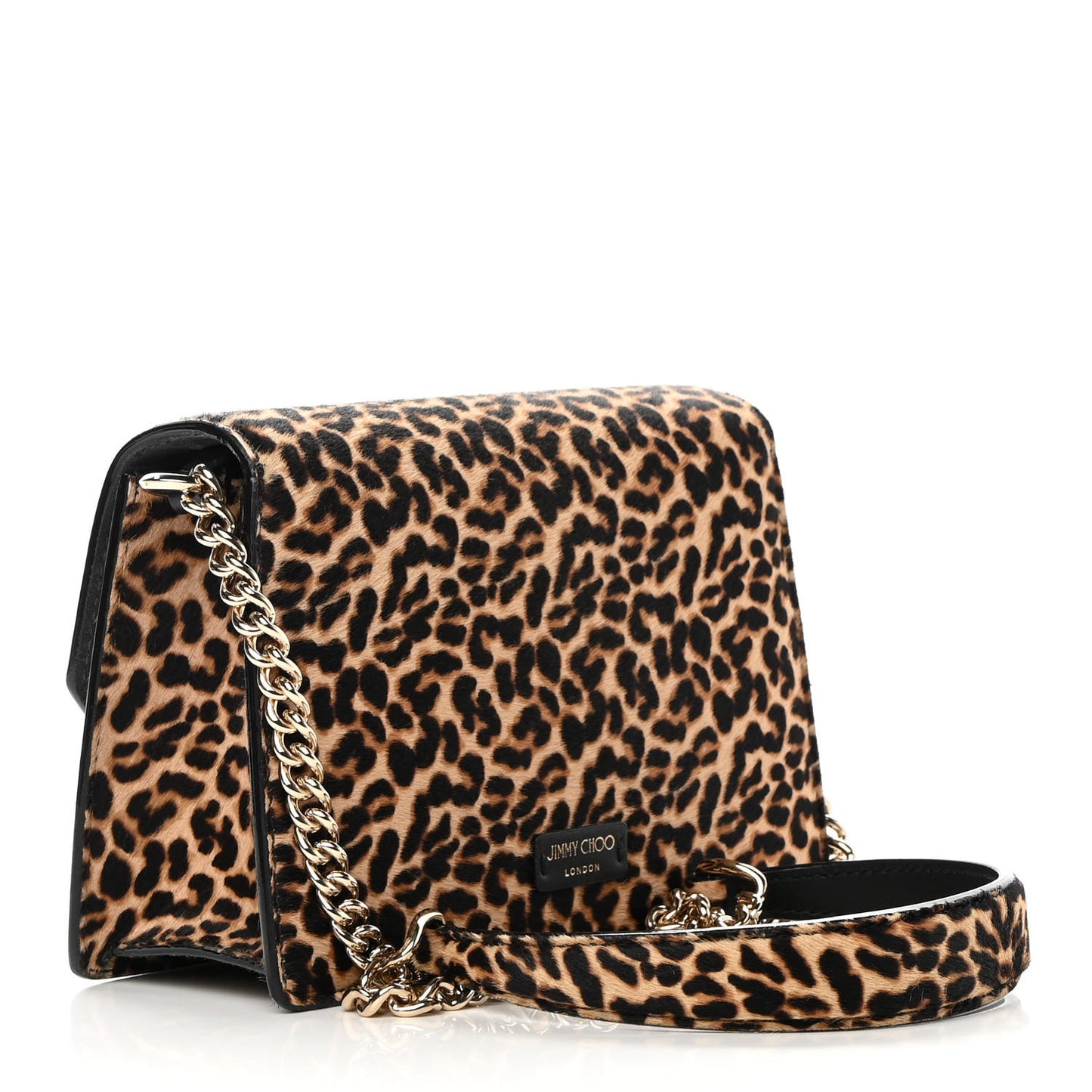 Pony Hair Leopard Print Madeline Shoulder Bag Natural Mix