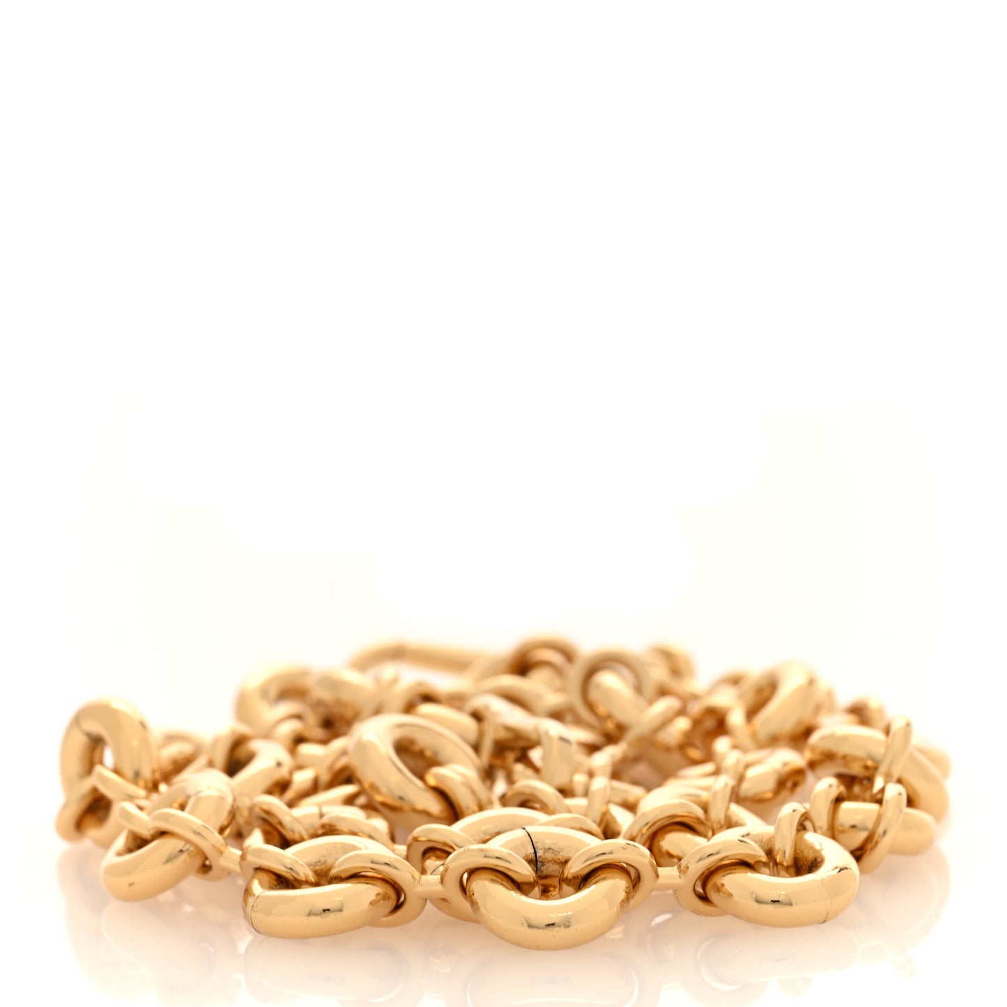 Brass Donut Chain Shoulder Strap Gold
