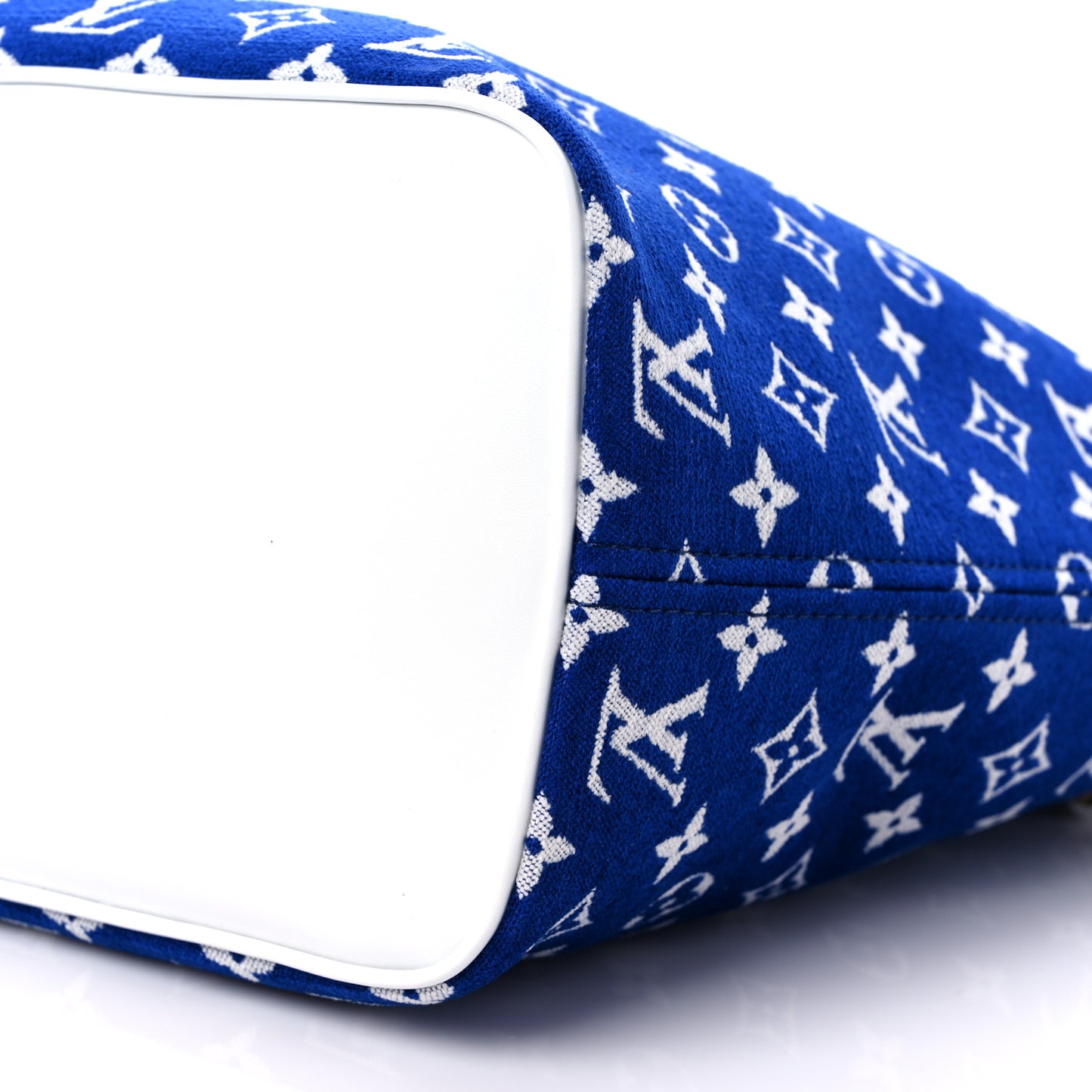Jacquard Velvet Monogram LV Match Neverfull MM Bleu