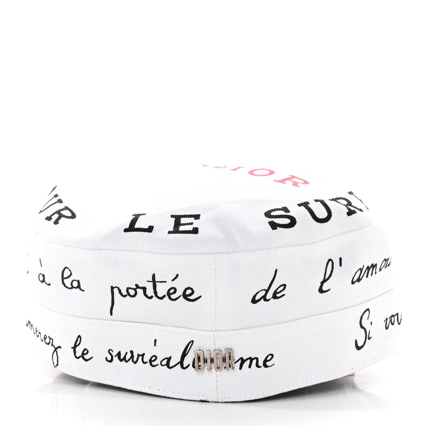 Daydream Words Print Cap Hat 57 White