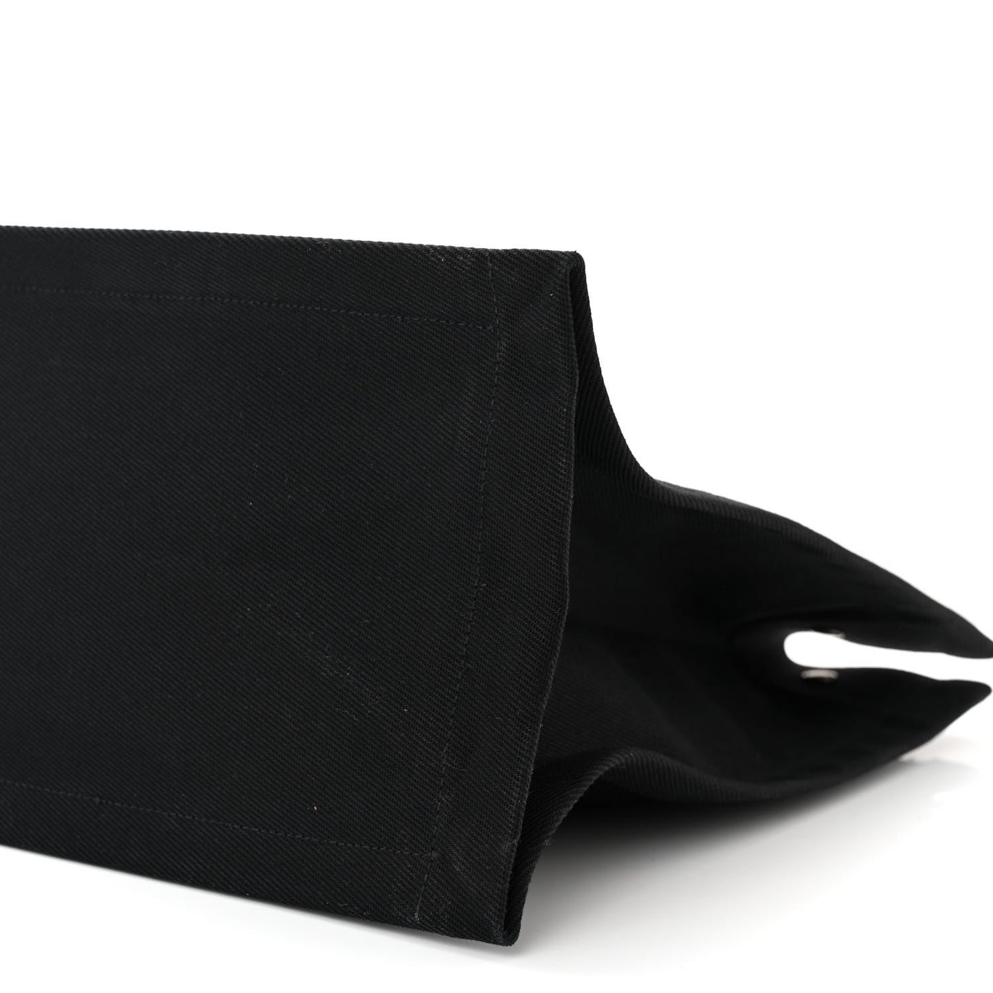 Linen Calfskin Rive Gauche Tote Black
