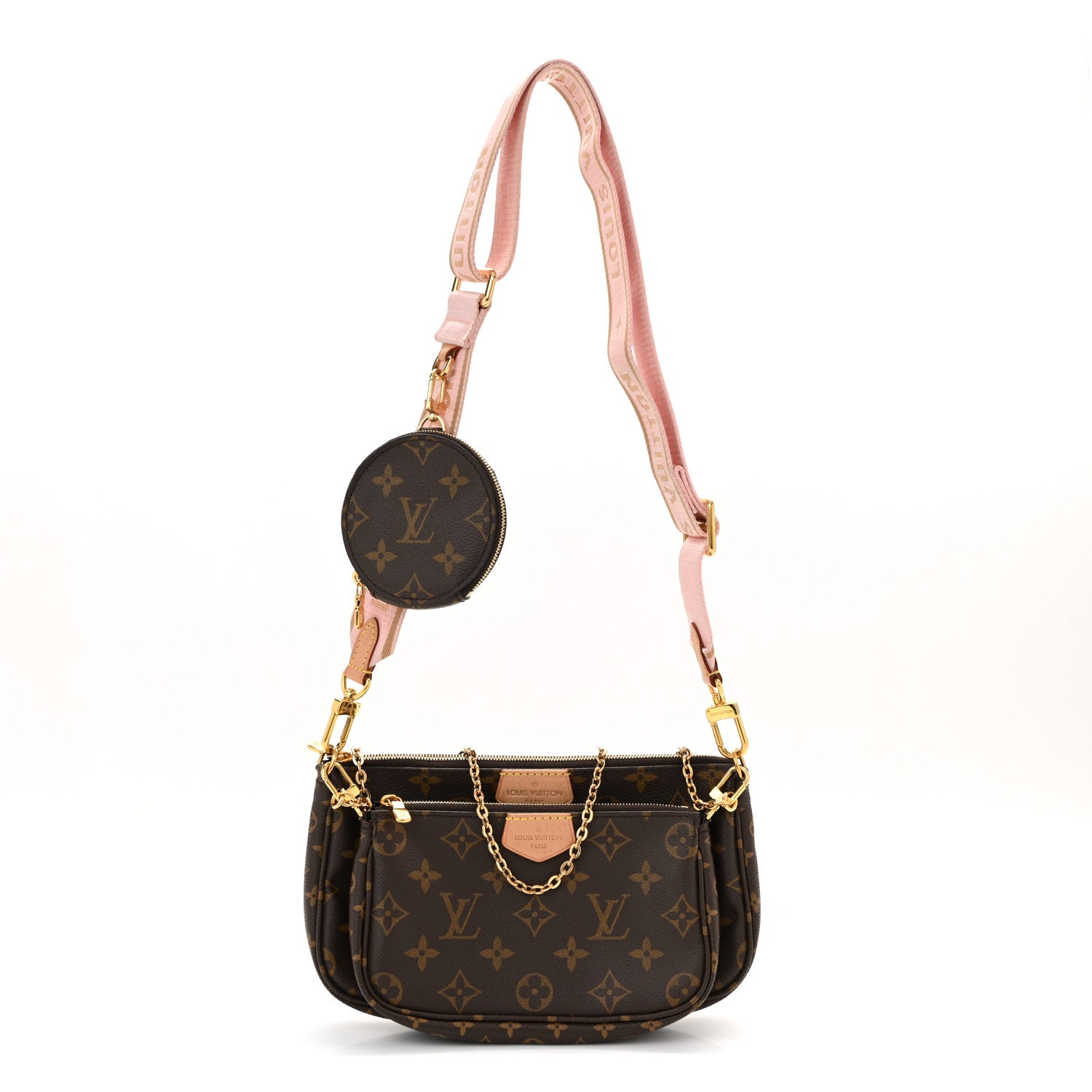 Louis Vuitton Monogram Multi Pochette Accessories Rose Clair