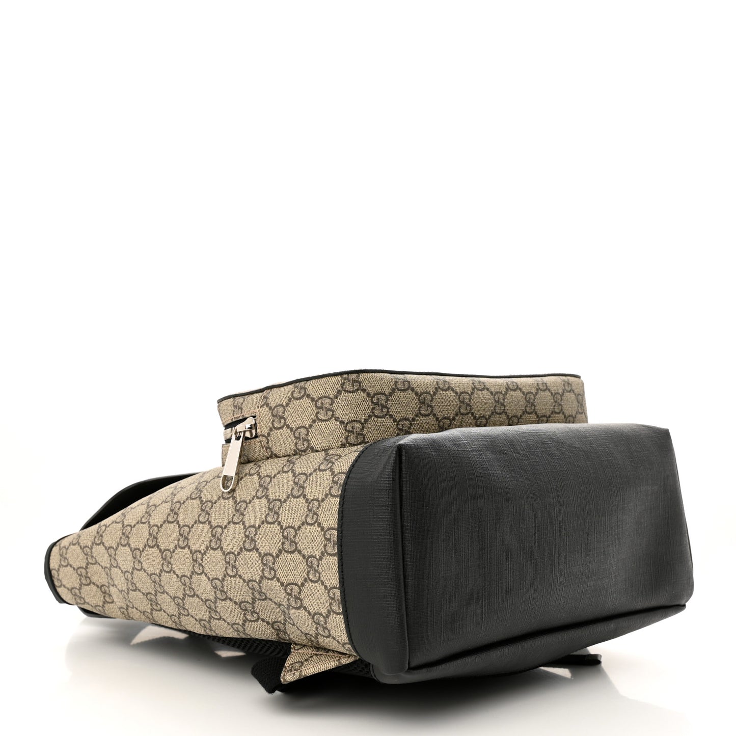 GG Supreme Monogram Single Buckle Backpack Beige Black