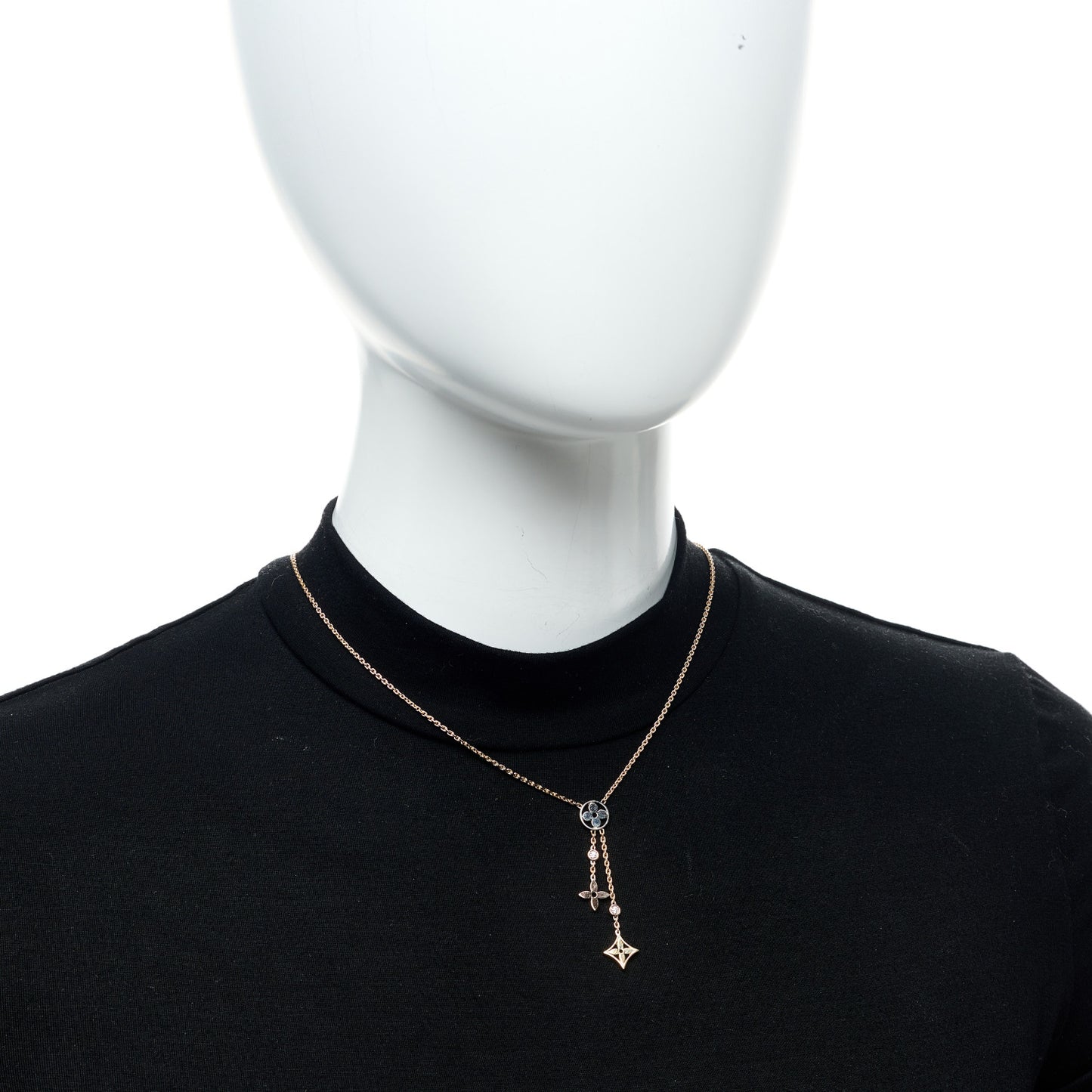 18K Yellow White Rose Gold Diamond Idylle Blossom Y Pendant Necklace