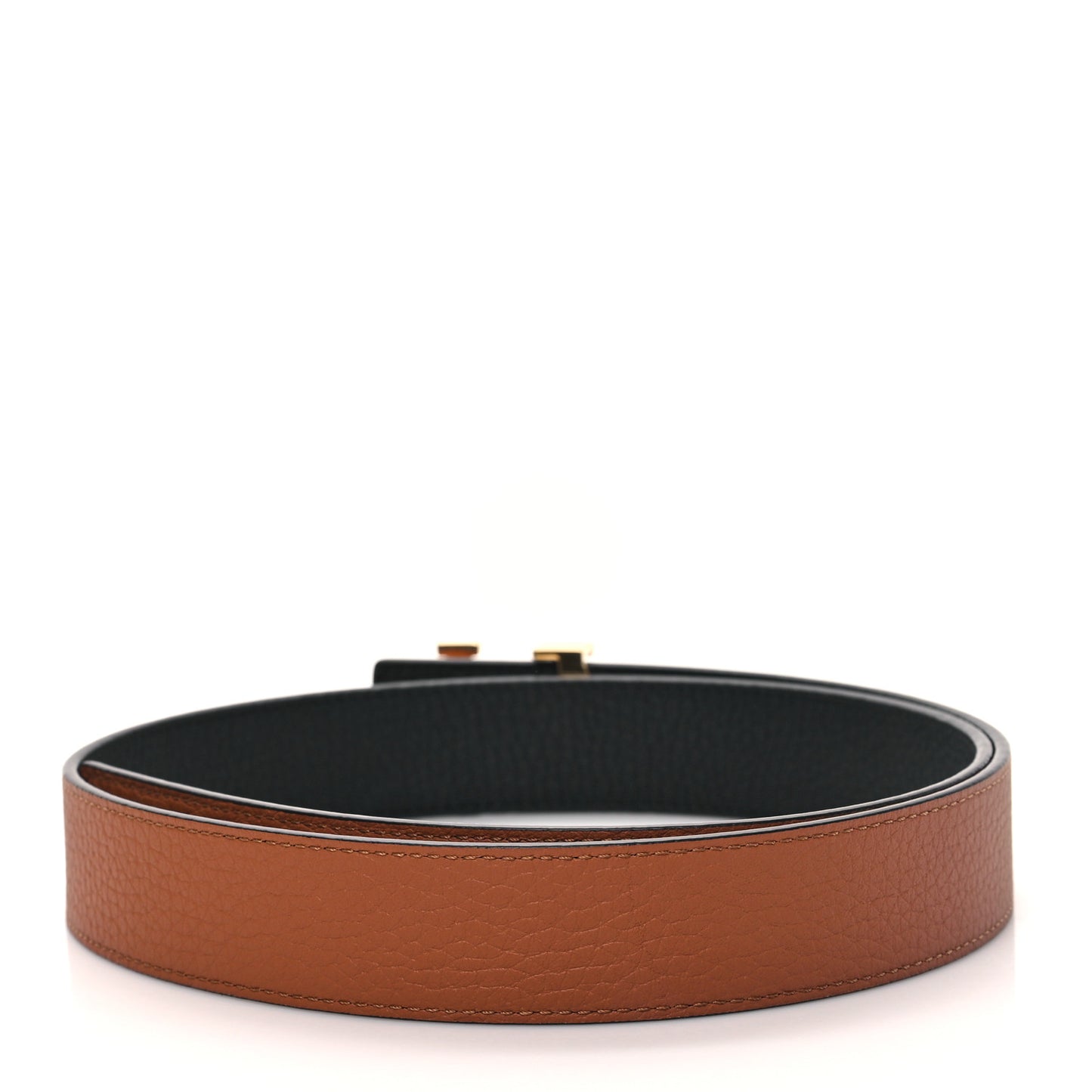 Taurillon Calfskin 30mm LV Initiales Reversible Belt 80 32 Black