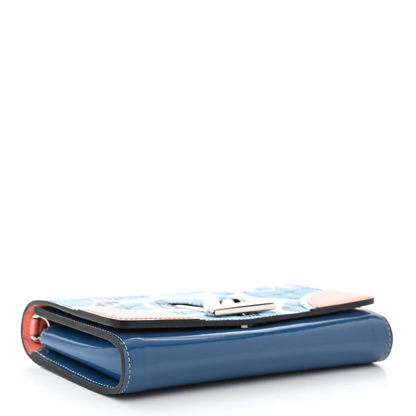 Epi Twist Chain Wallet Aqua