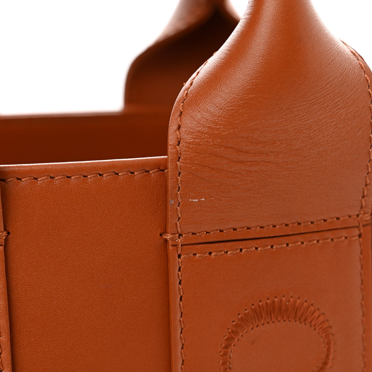 Calfskin Small Woody Tote Caramel