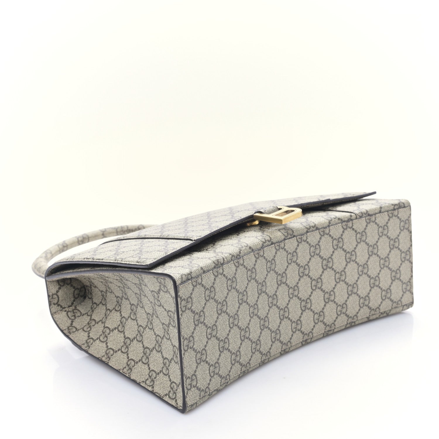 Balenciaga X GUCCI GG Supreme Monogram Medium Hourglass Top Handle Bag Beige Ebony 3 of 8