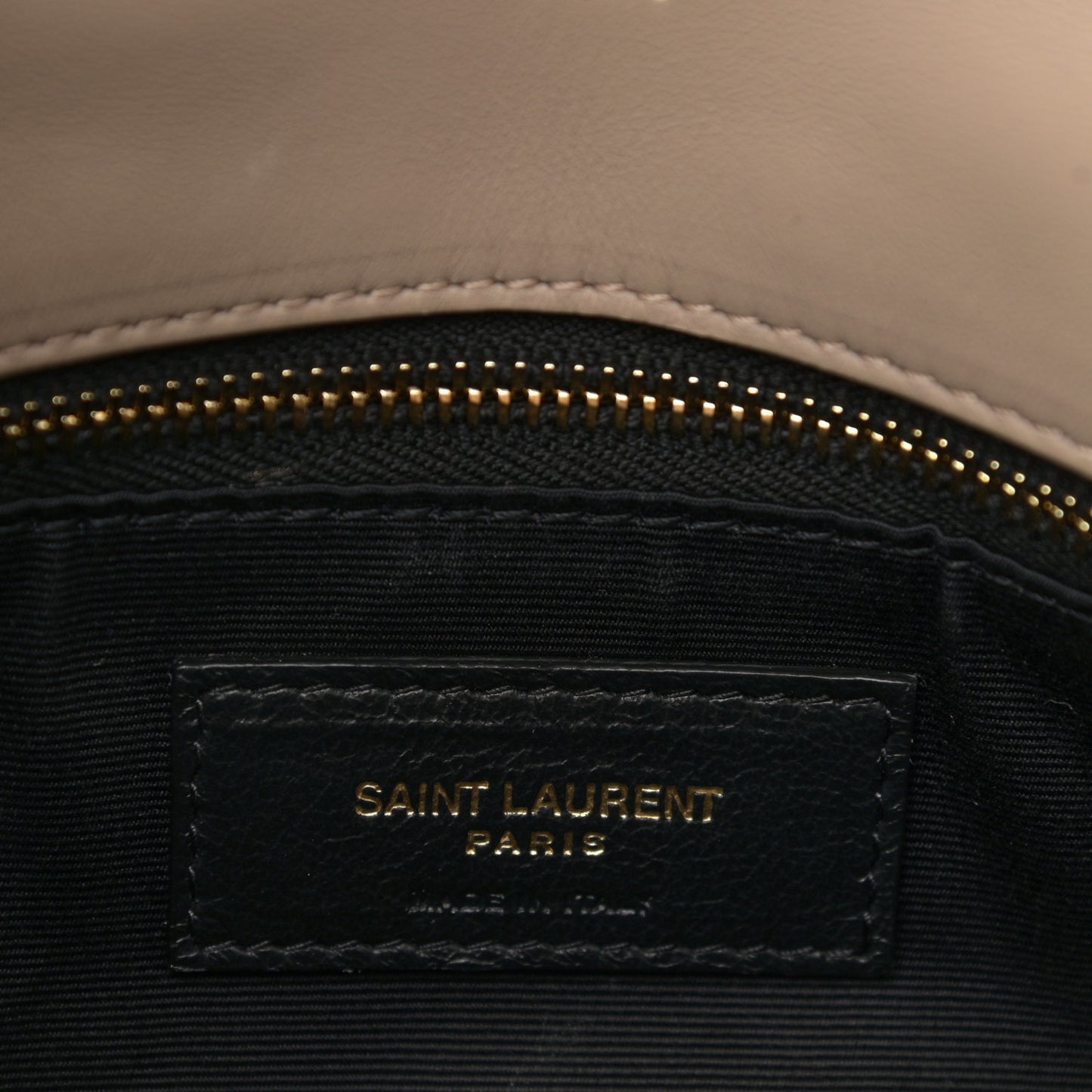 Lambskin Quilted Small Loulou Puffer Monogram Chain Satchel Dark Beige