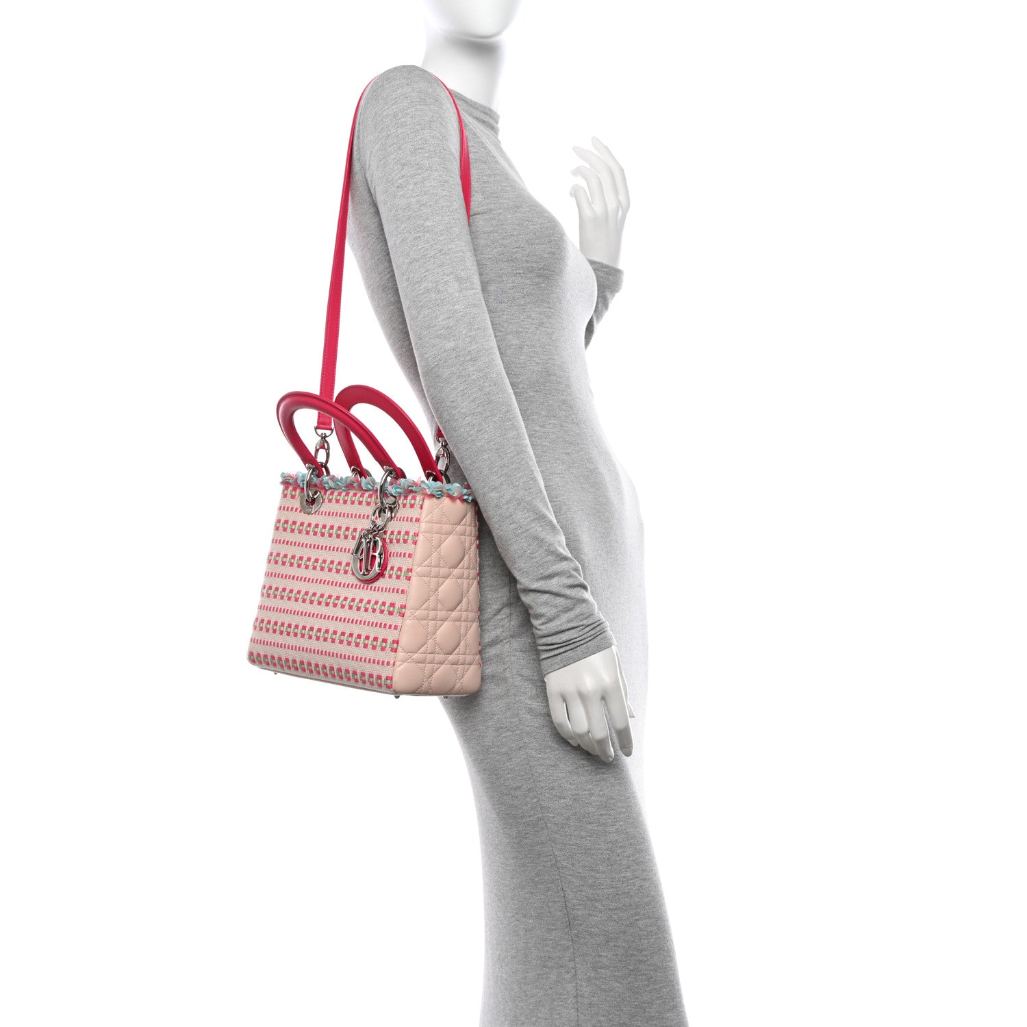 Christian Dior Tweed Sequin Medium Lady Dior Multicolor 2 of 11