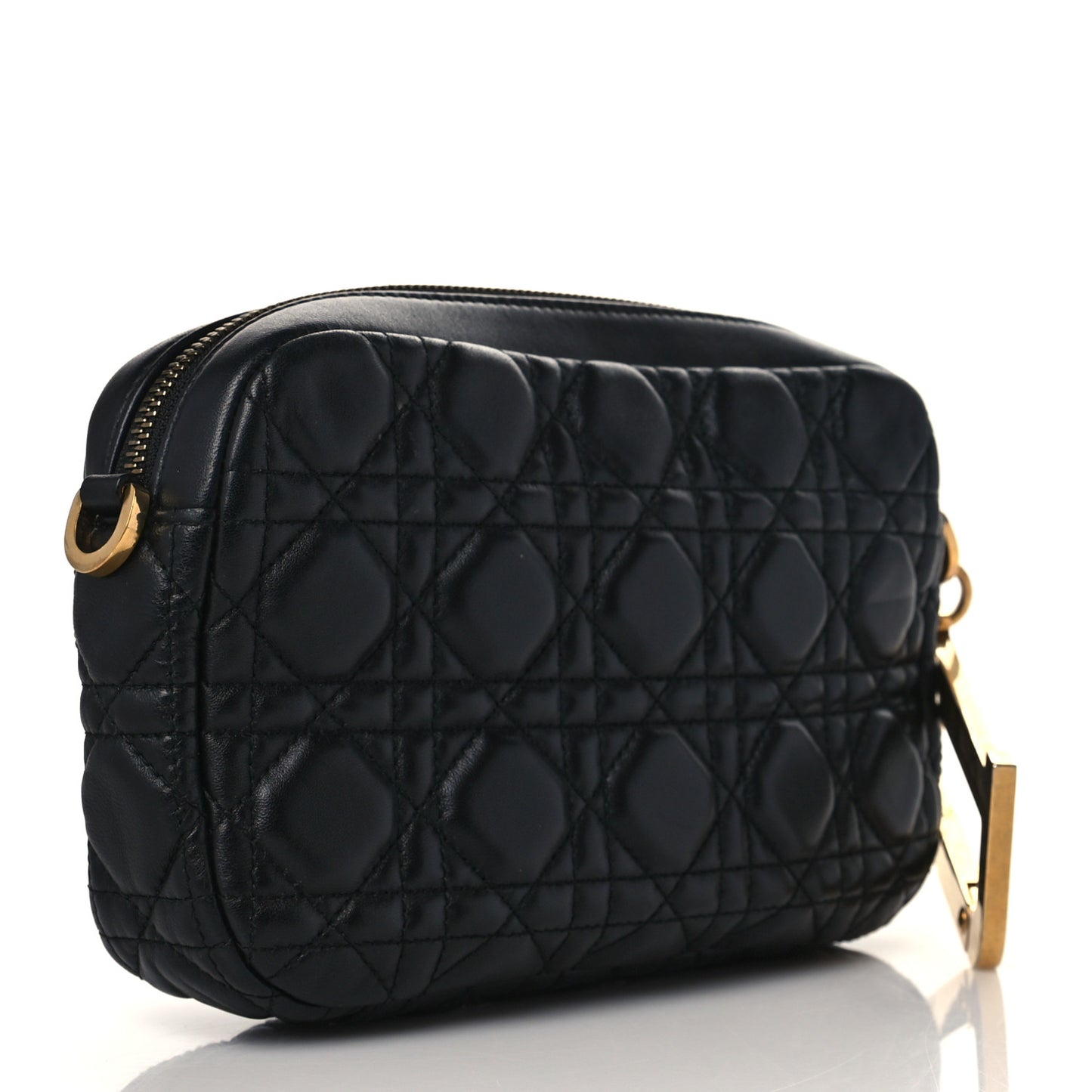 Lambskin Cannage DiorQuake Pouch Black