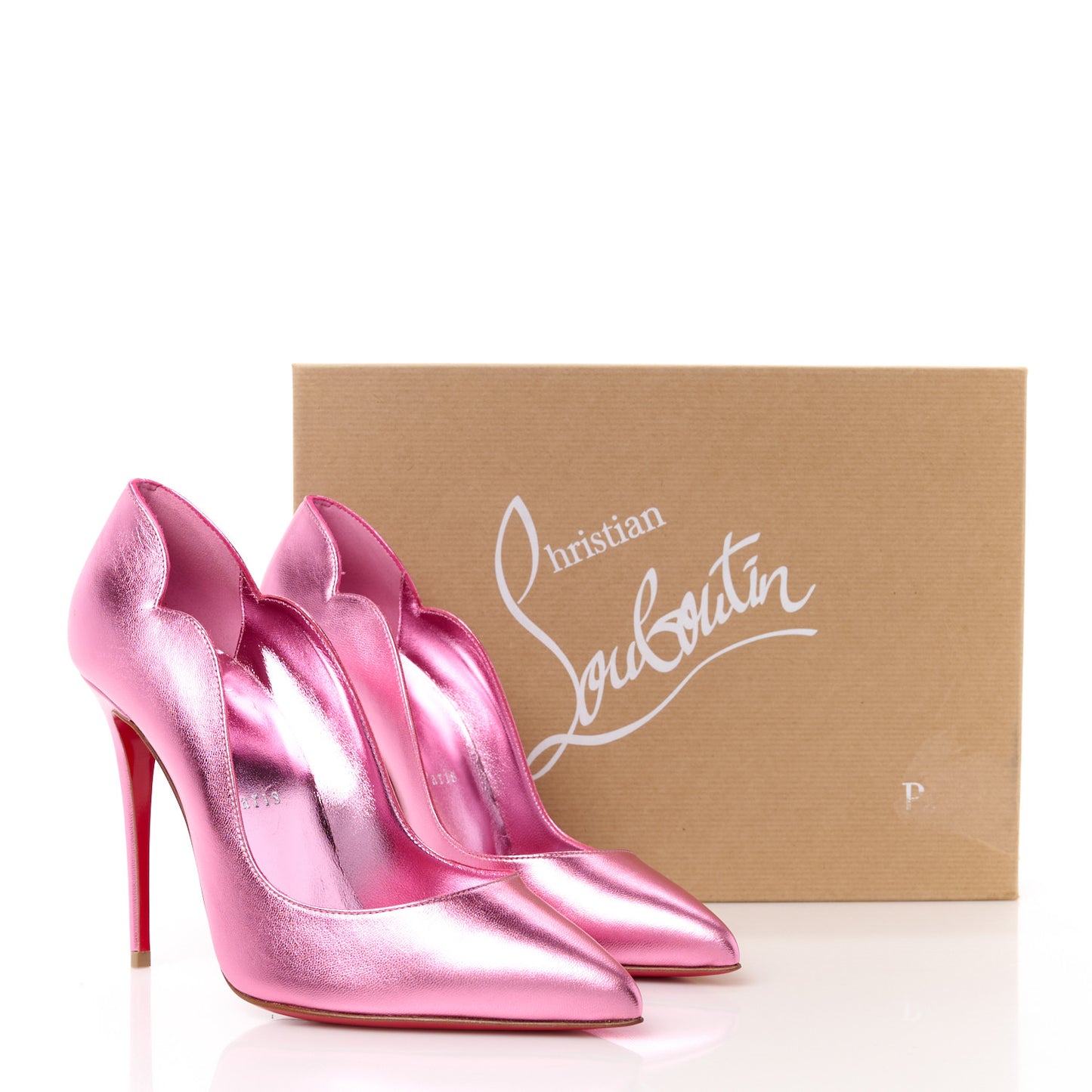 Metallic Patent Hot Chick 100 Pumps 36.5 Pink