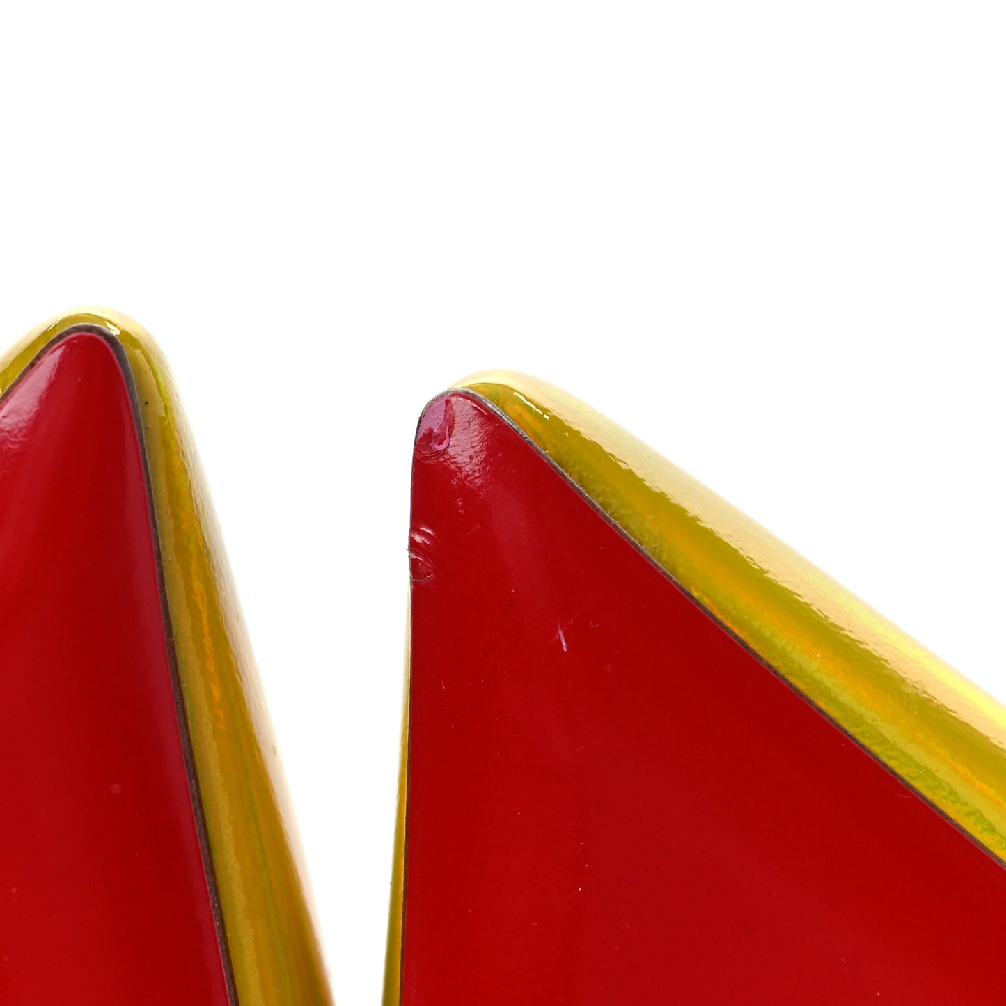Metallic Patent Hot Chick 100 Pumps 38 Yellow