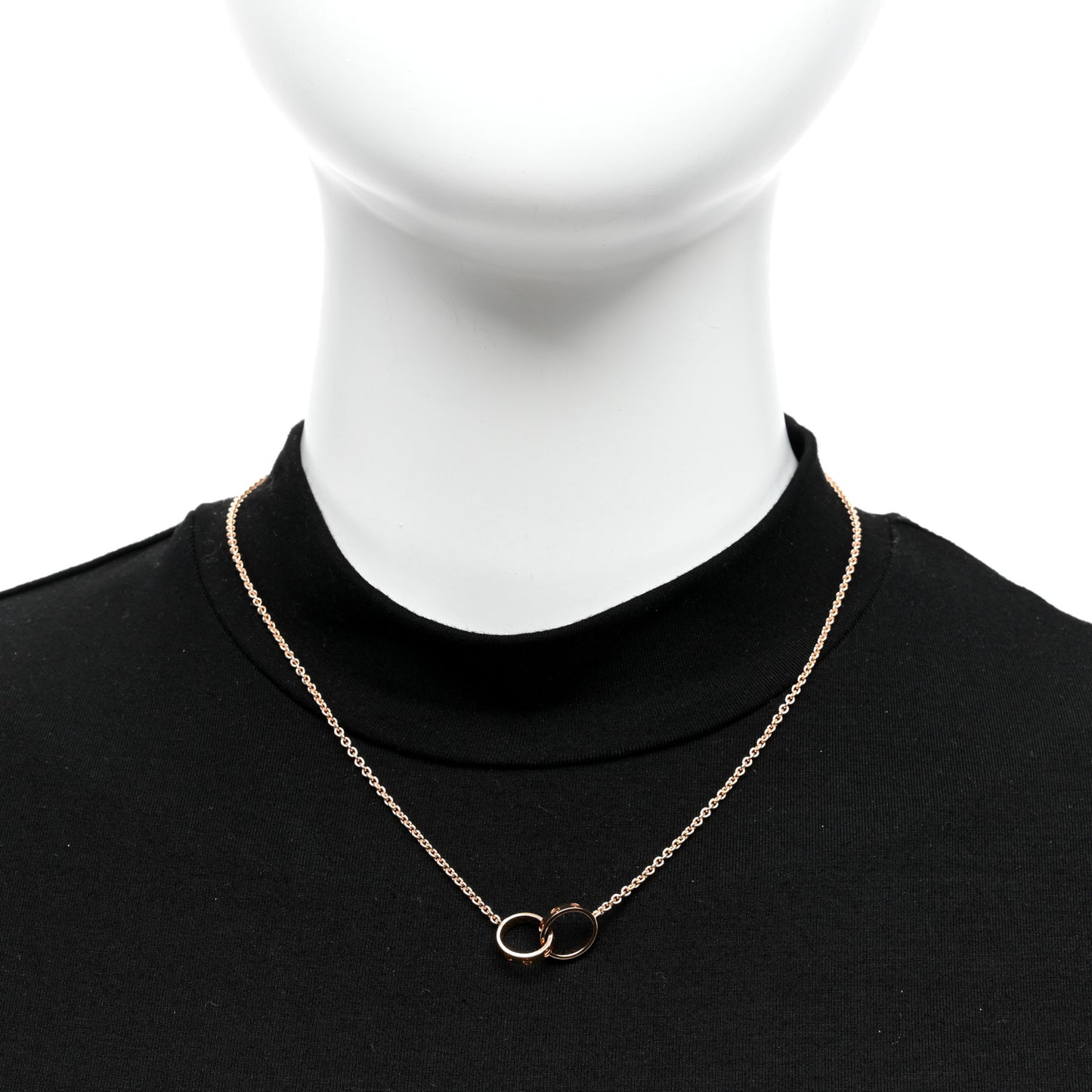 18K Pink Gold Interlocking LOVE Necklace