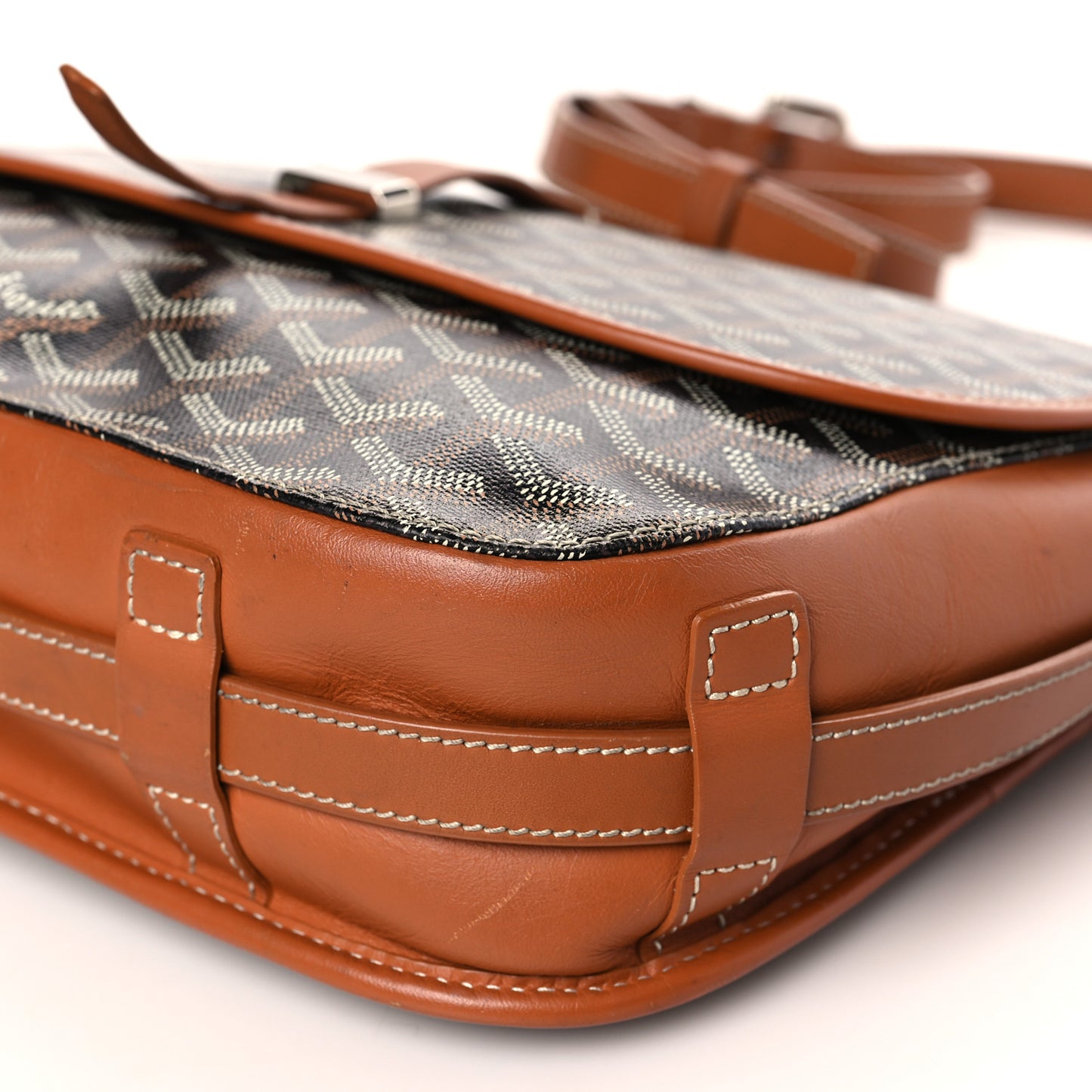 Goyardine Belvedere II MM Messenger Bag Black Gold