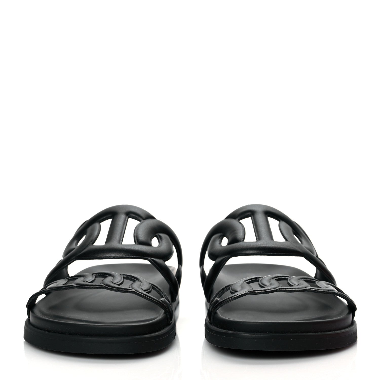 Hermes Nappa Extra Sandals 37 Black 2 of 9