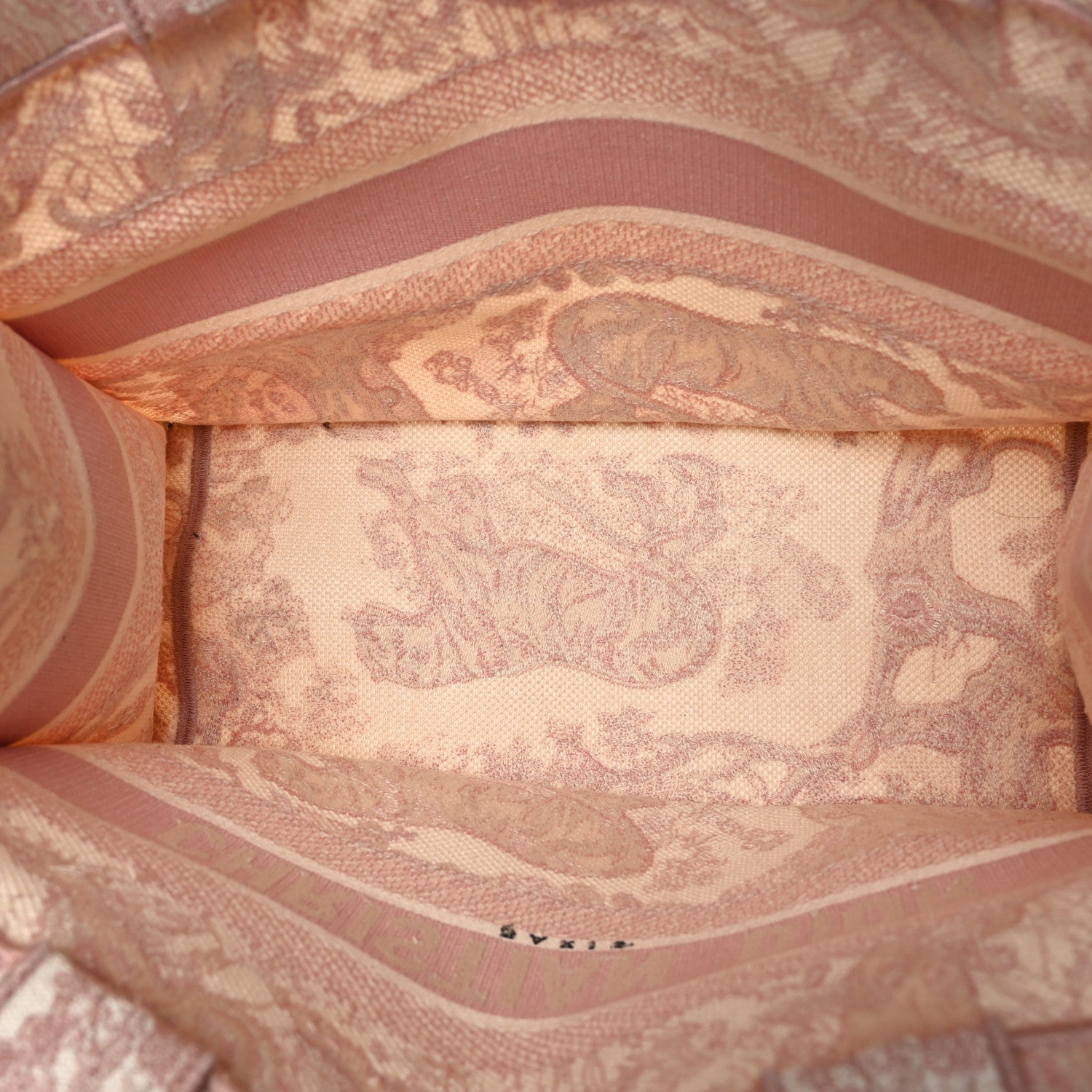 Christian Dior Canvas Toile De Jouy Embroidered Medium Book Tote Pink 5 of 9