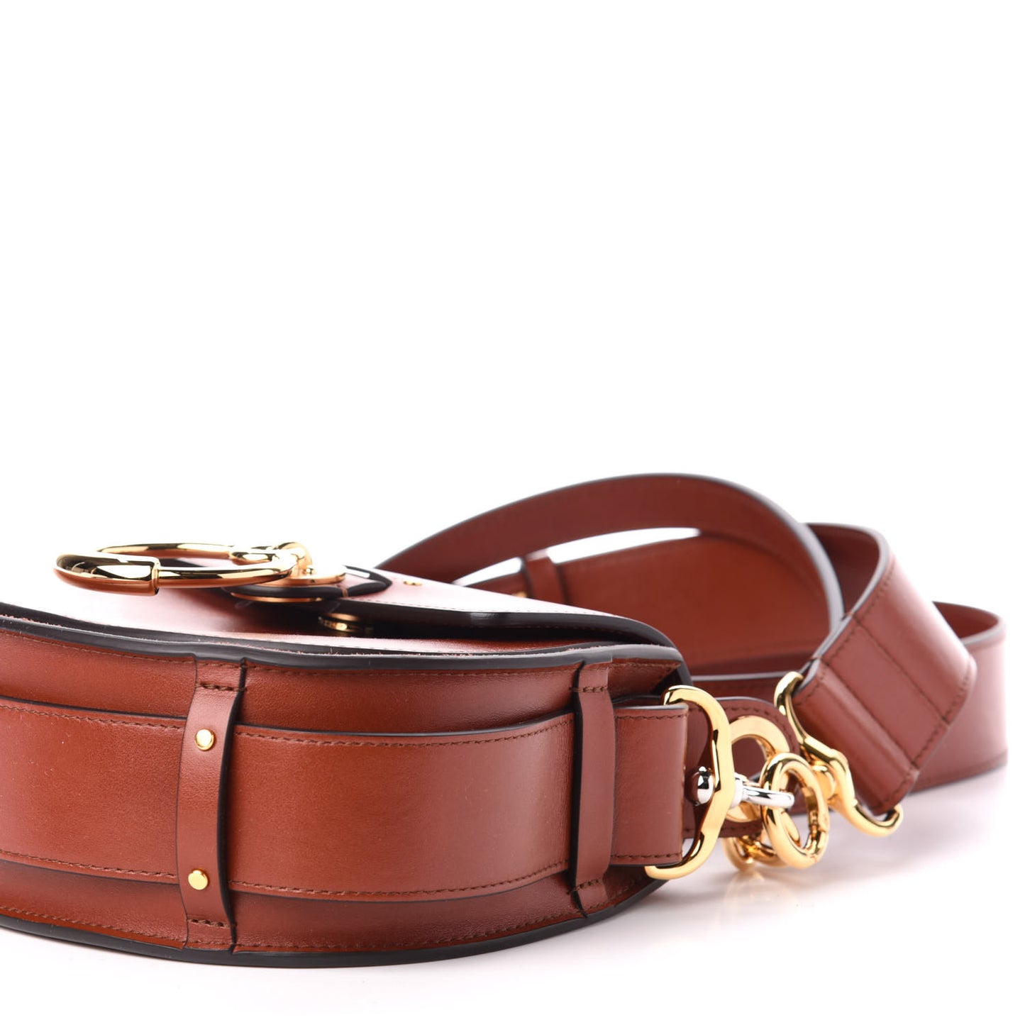 Calfskin Small Tess Bag Sepia Brown