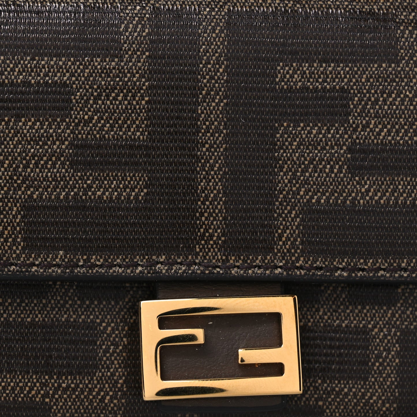 Glazed Fabric FF 1974 Nano Baguette Charm Mogano Panna