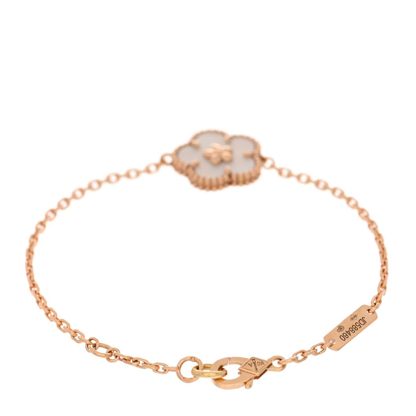 18K Rose Gold Mother Of Pearl Lucky Spring Plum Blossom Bracelet