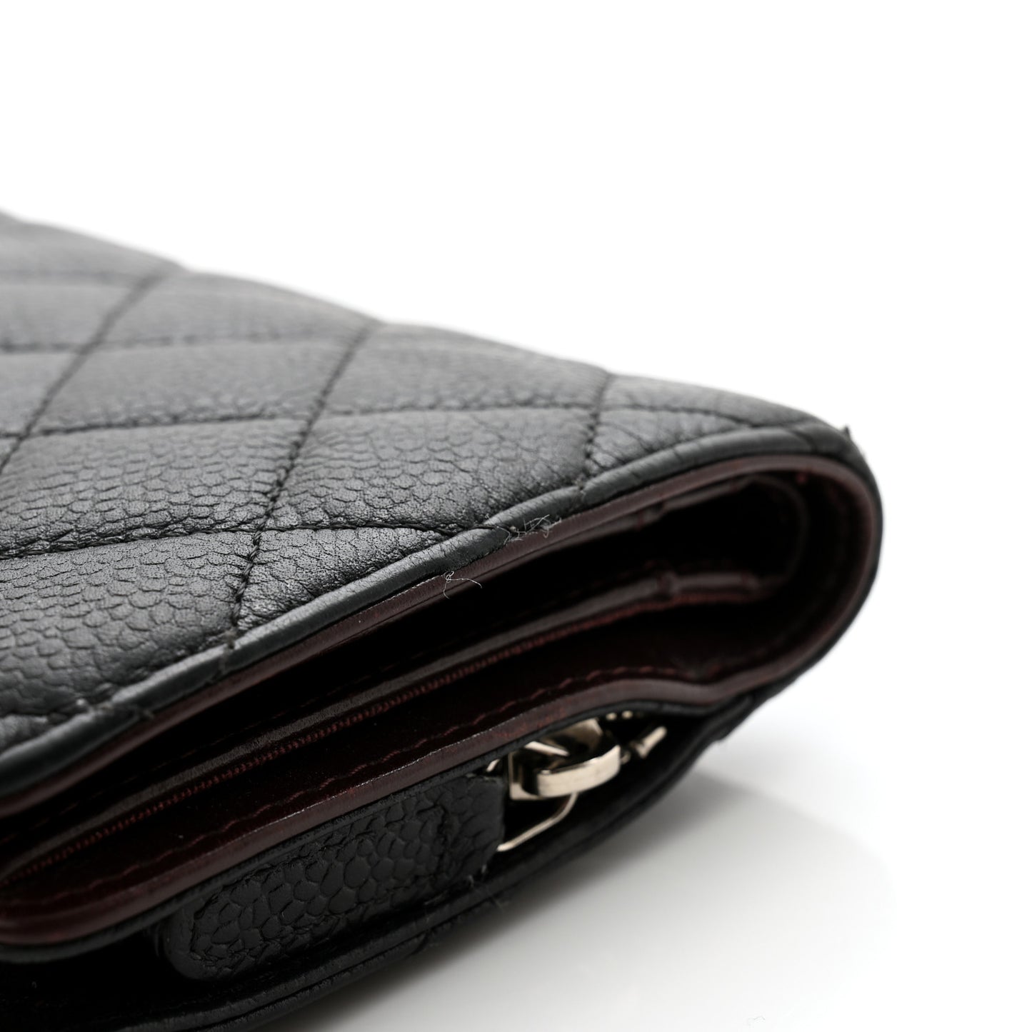 Caviar Quilted CC French Wallet Black
