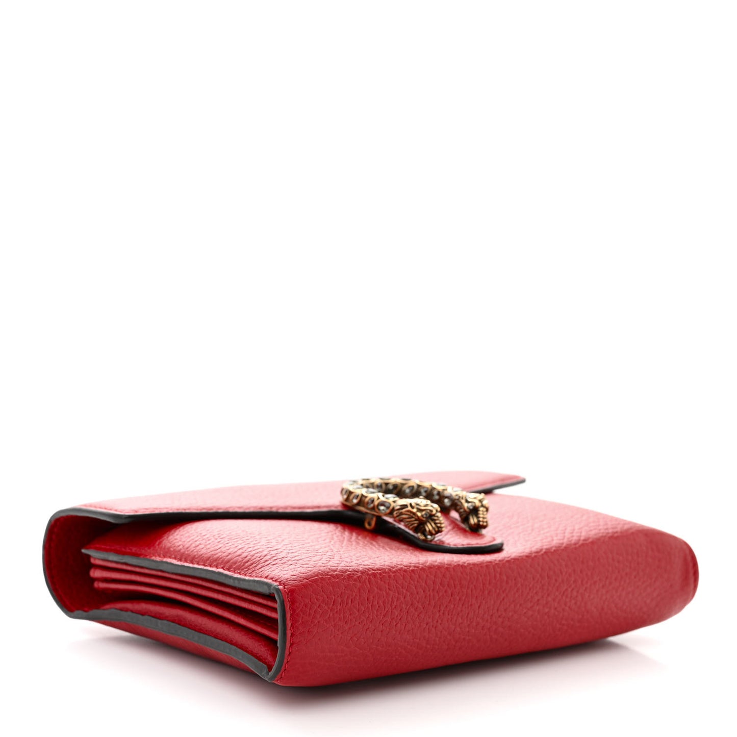 Calfskin Mini Dionysus Chain Wallet Hibiscus Red