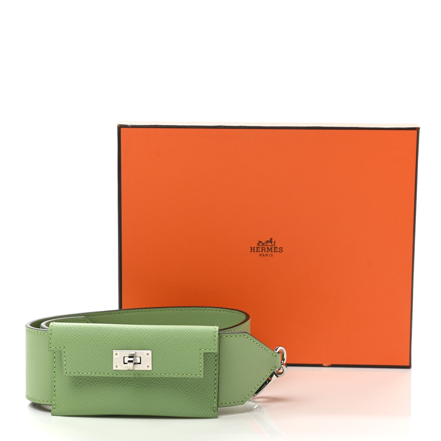 Swift Epsom Pocket Kelly Shoulder Strap Vert Criquet