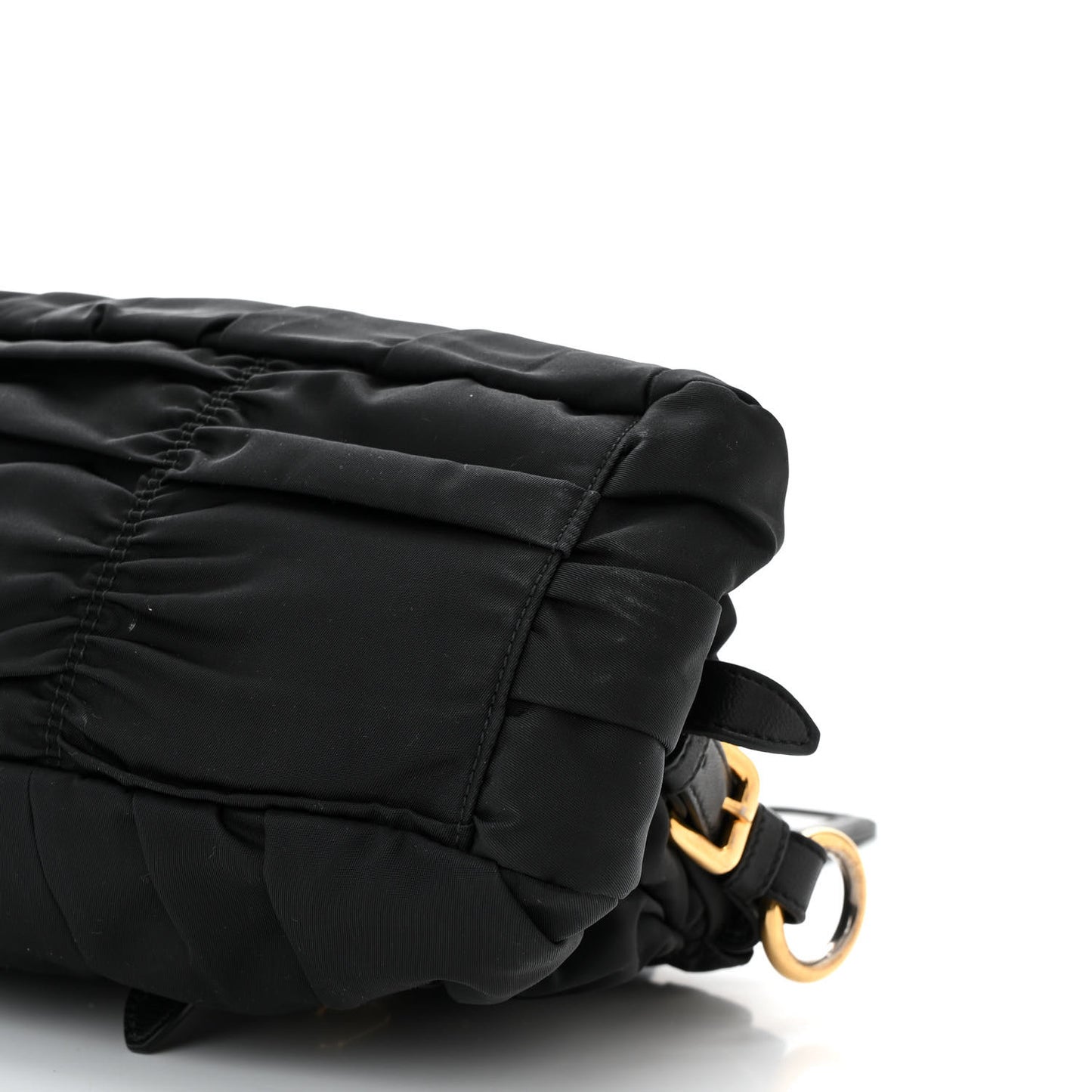 Tessuto Nylon Gaufre Shopping Satchel Black