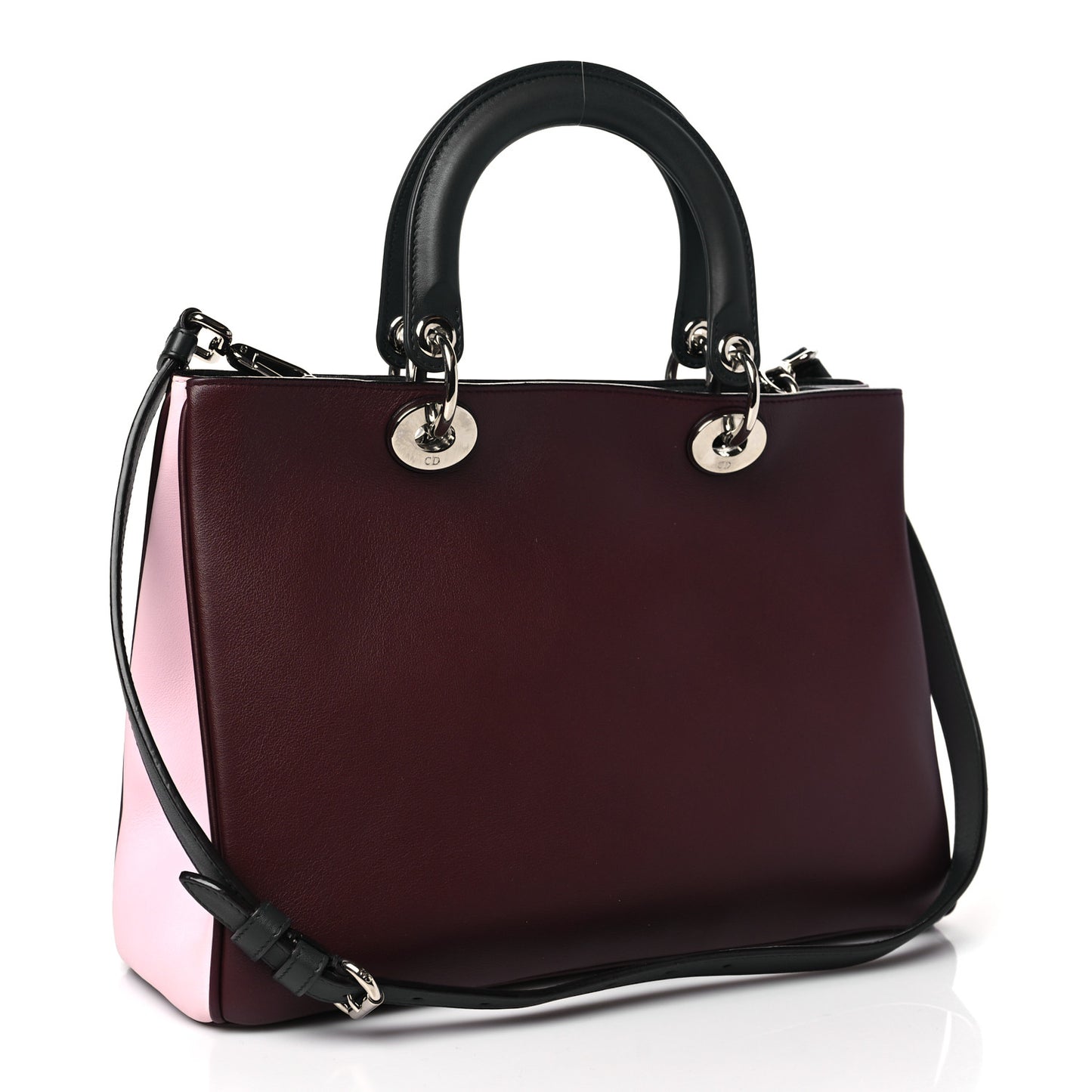 Smooth Calfskin Medium Diorissimo Tote Burgundy Pink
