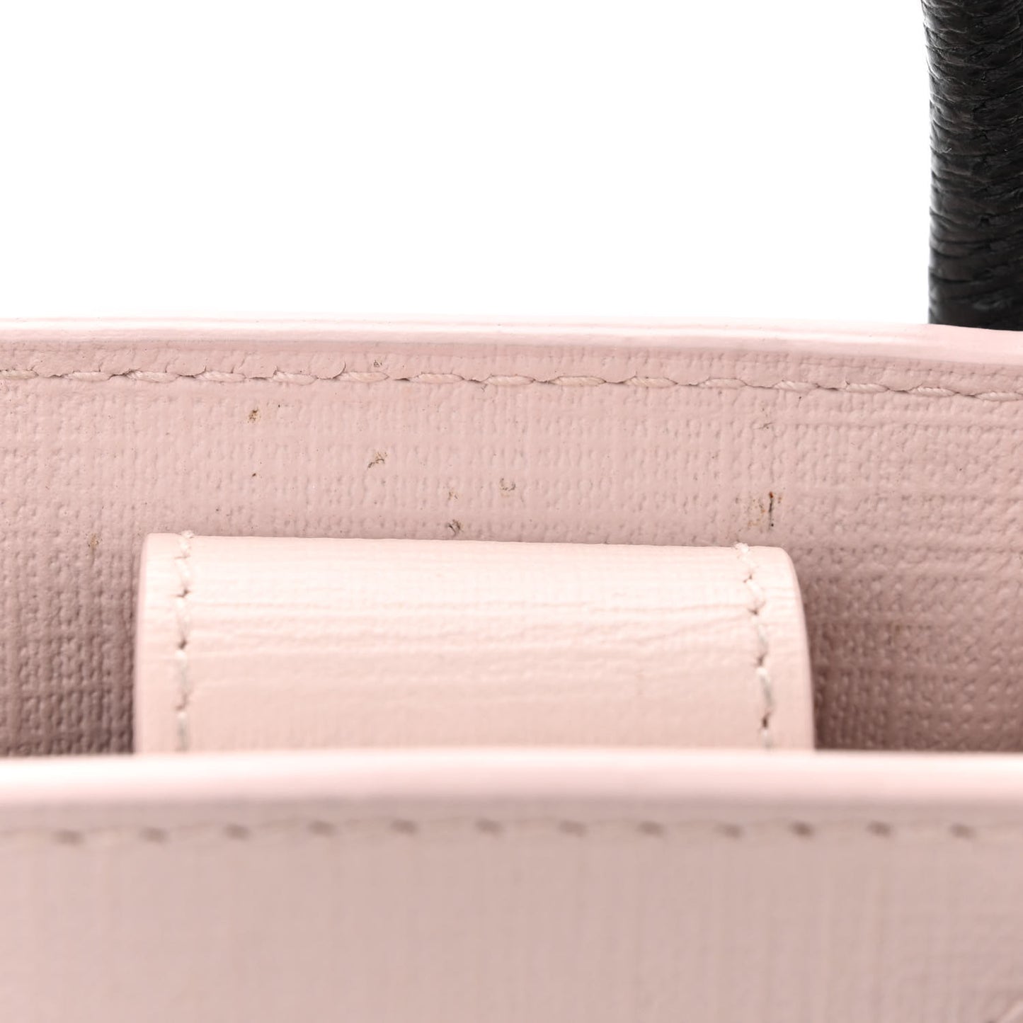 Squared Calfskin Logo Shopping Phone Holder Bag Light Rose