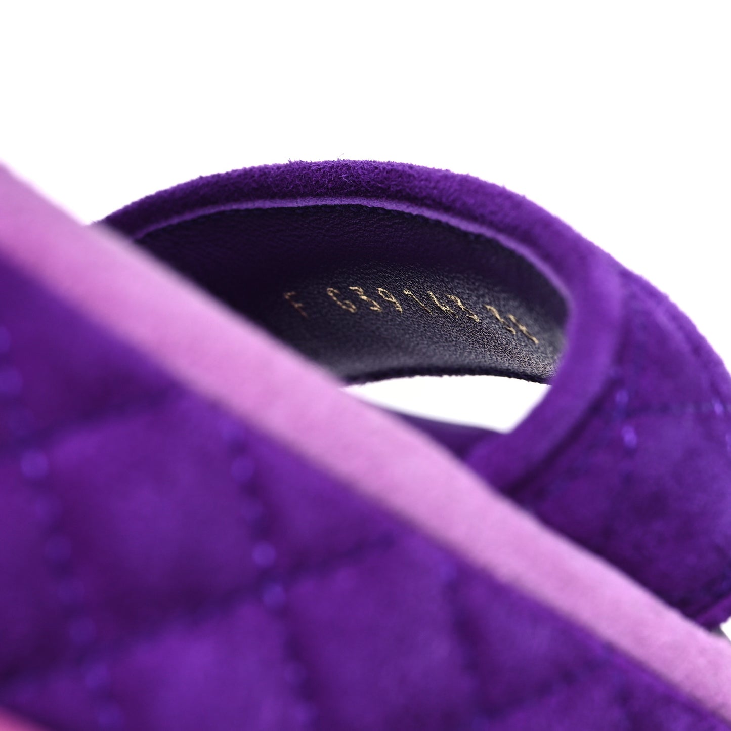 Suede Quilted Platform Sandals 38 Purple Light Purple