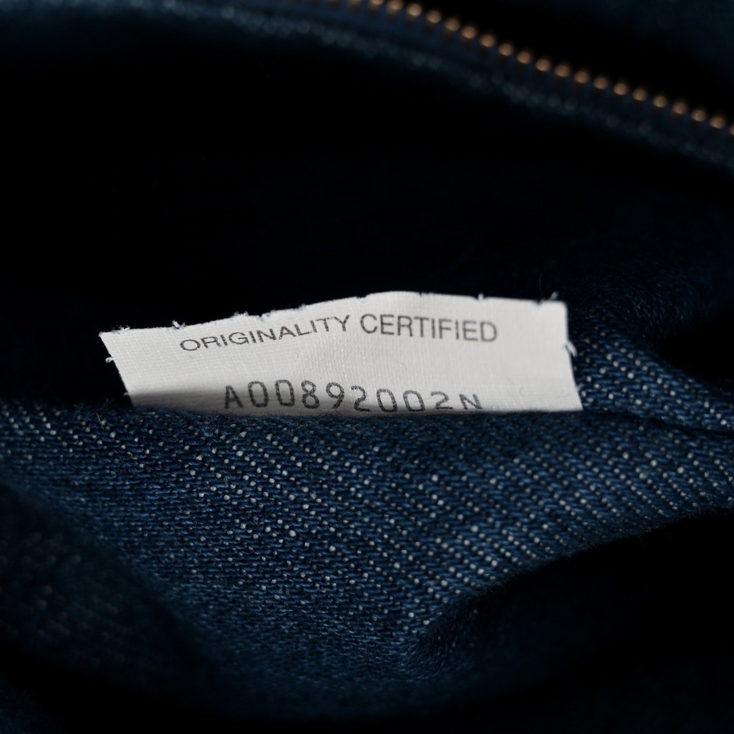 Denim Calfskin Intrecciato Large Hop Abyss Indigo