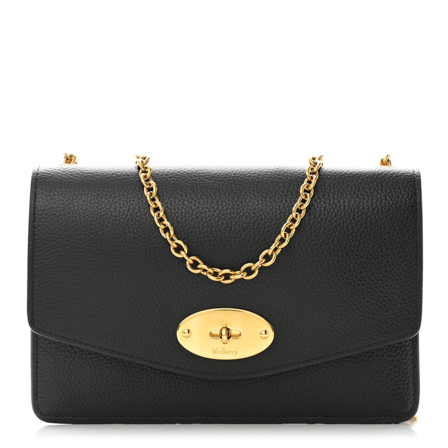 Small Classic Grain Calfskin Small Darley Black
