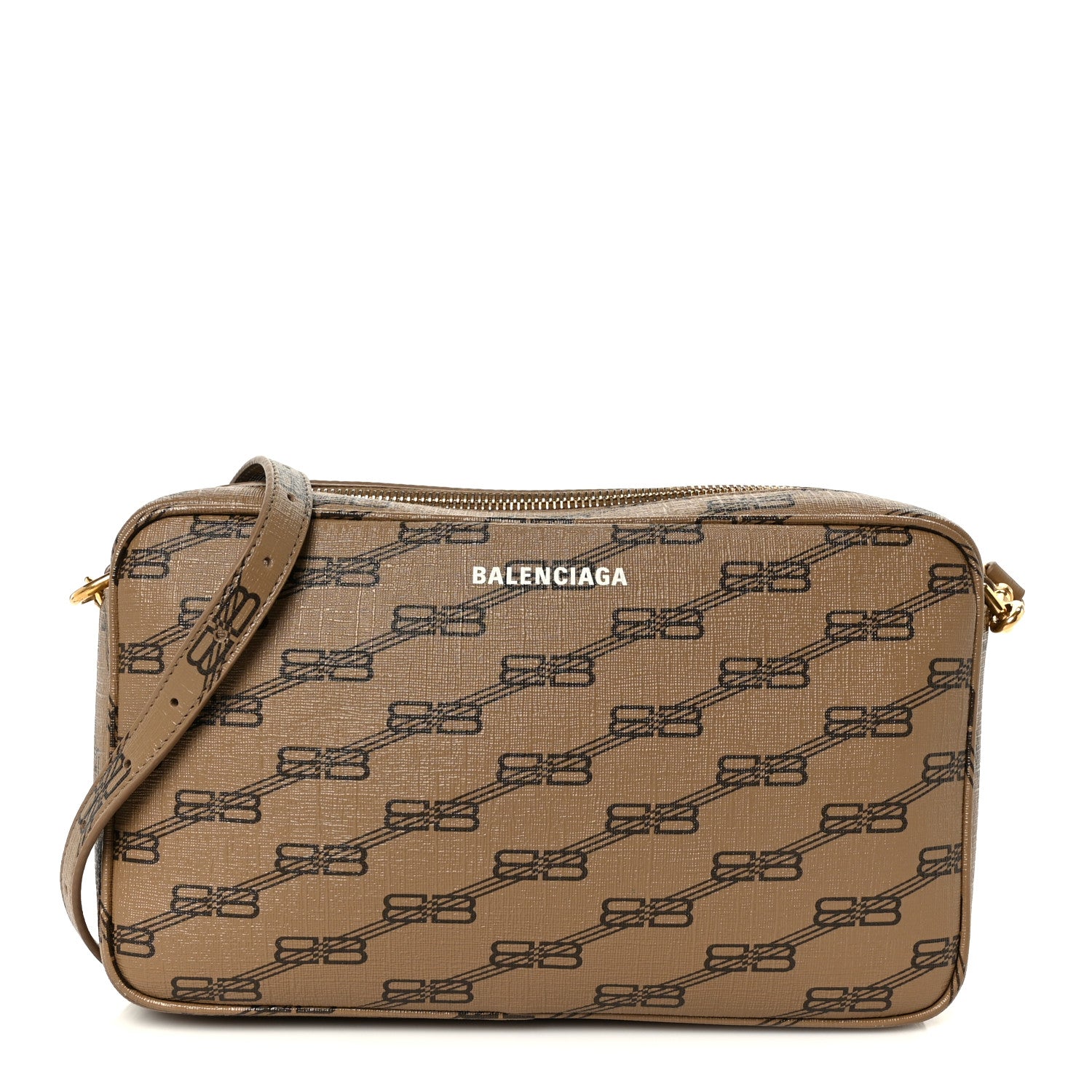 Balenciaga Coated Canvas BB Monogram Medium Signature Camera Bag