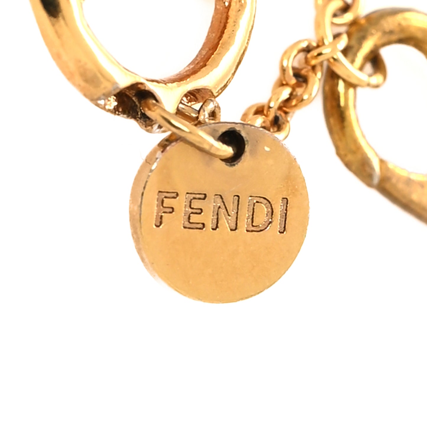 Metal Enamel F is Fendi Bracelet Gold