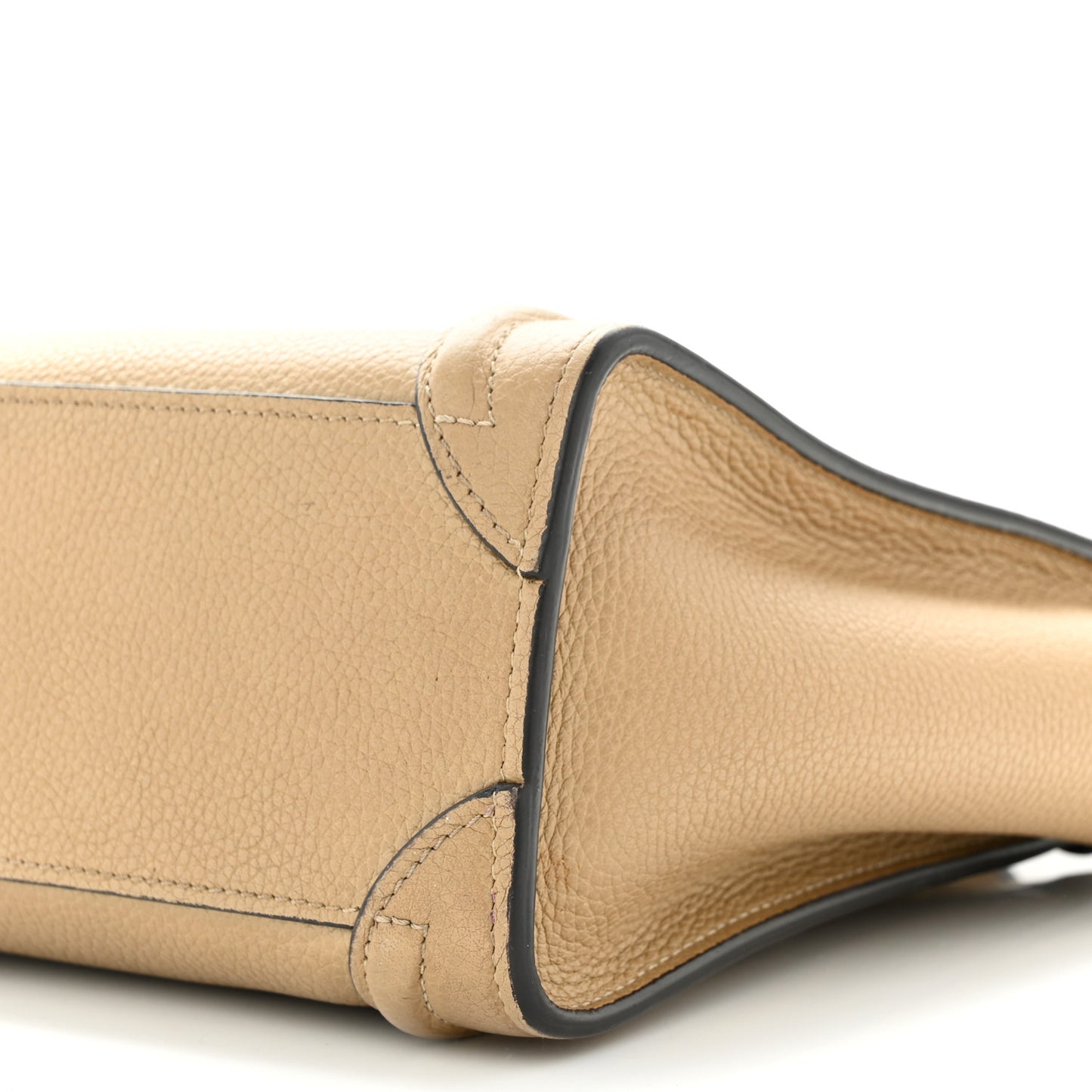 Drummed Calfskin Nano Luggage Dune