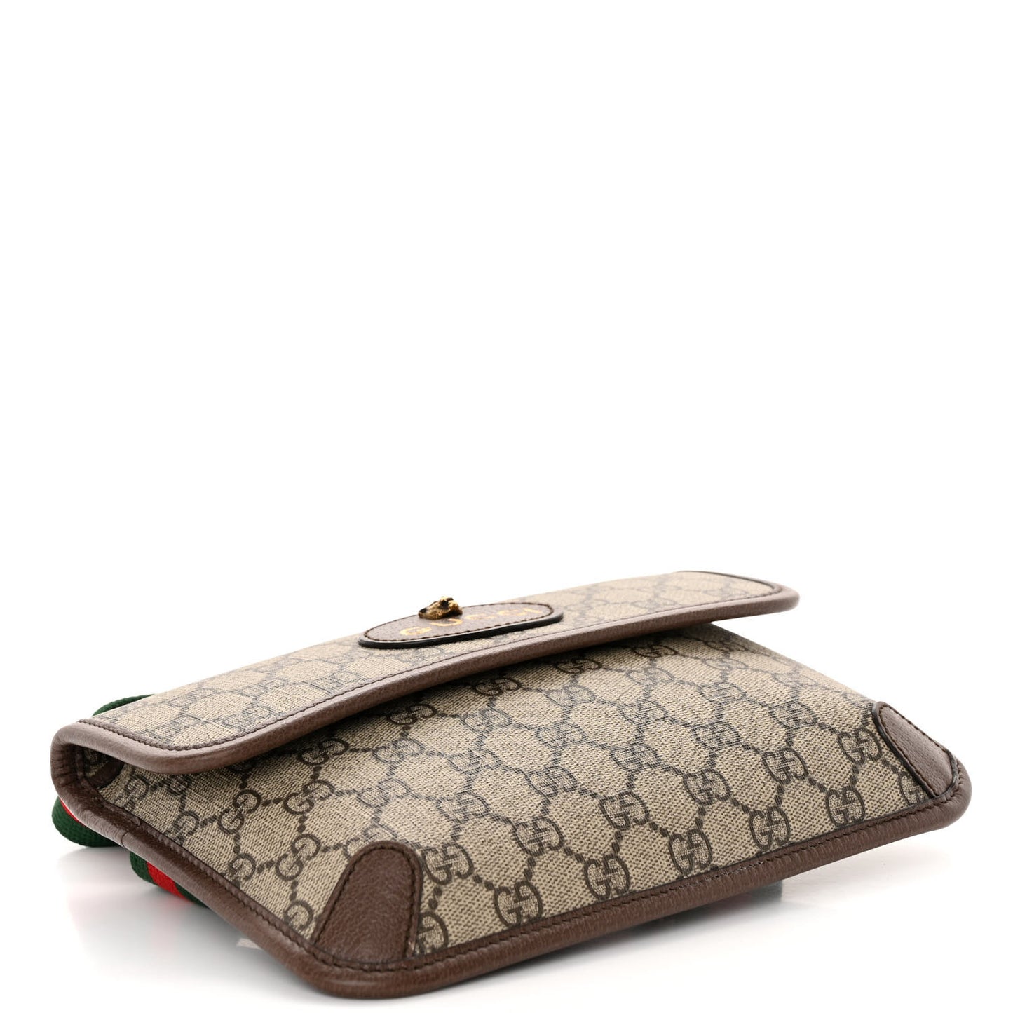 GG Supreme Monogram Neo Vintage Web Belt Bag Brown