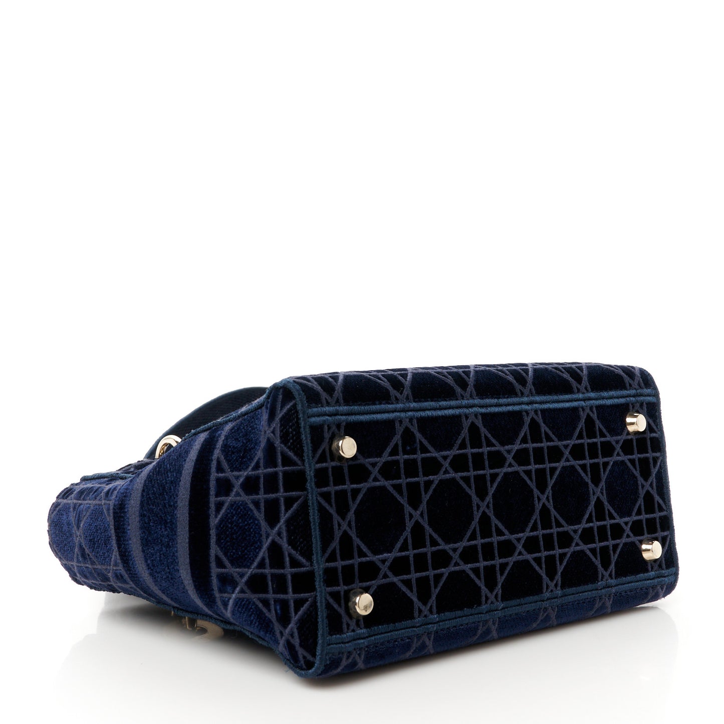Velvet Cannage Medium Lady D-Lite Blue
