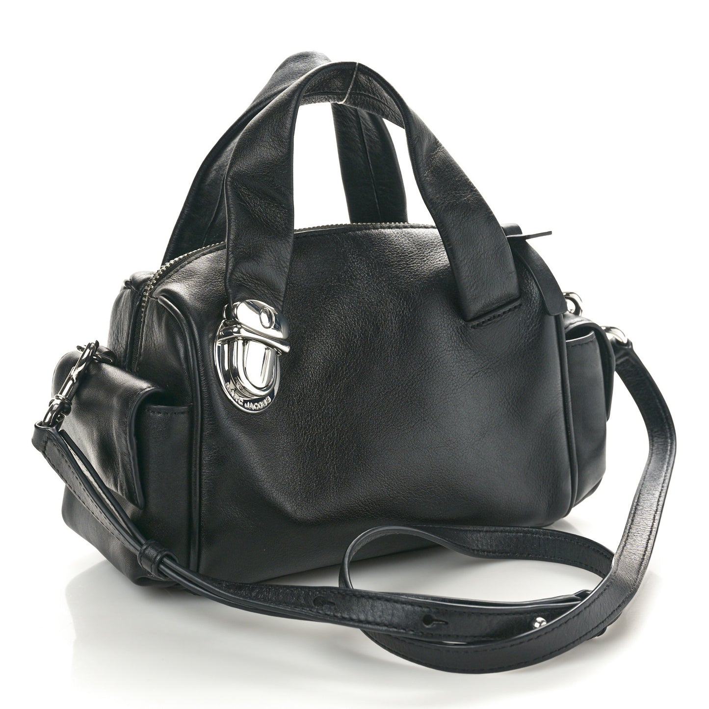 Mini Pushlock Satchel Black