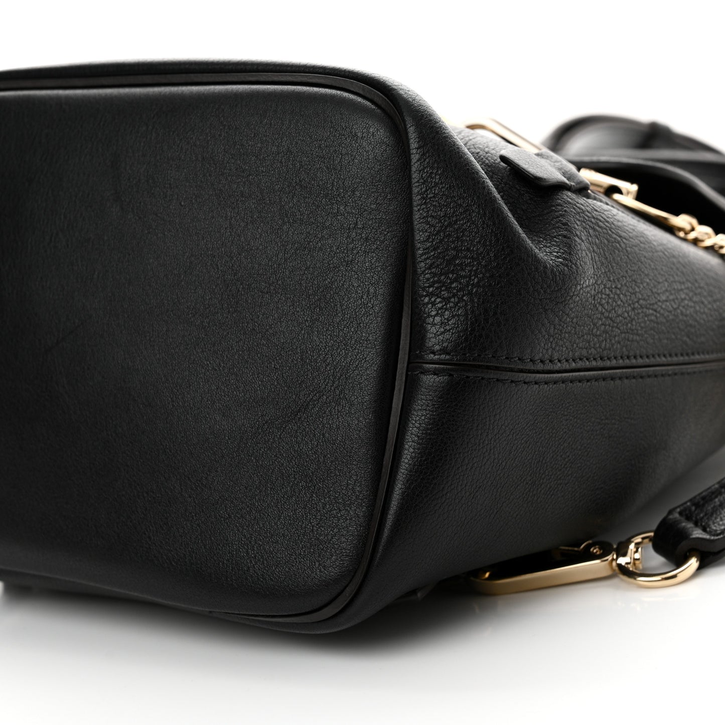Suede Calfskin Small Faye Backpack Black