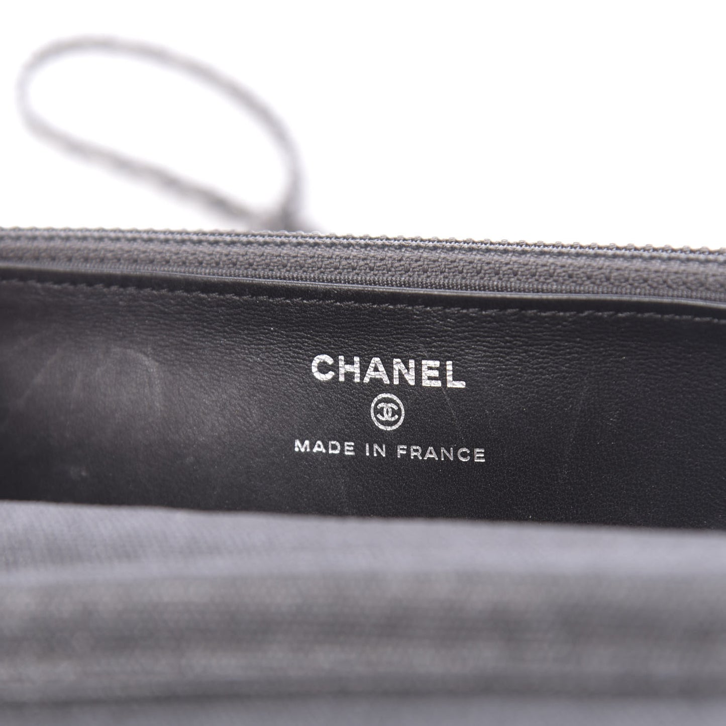 Metallic Canvas Quilted Space Charms Wallet On Chain WOC Grey