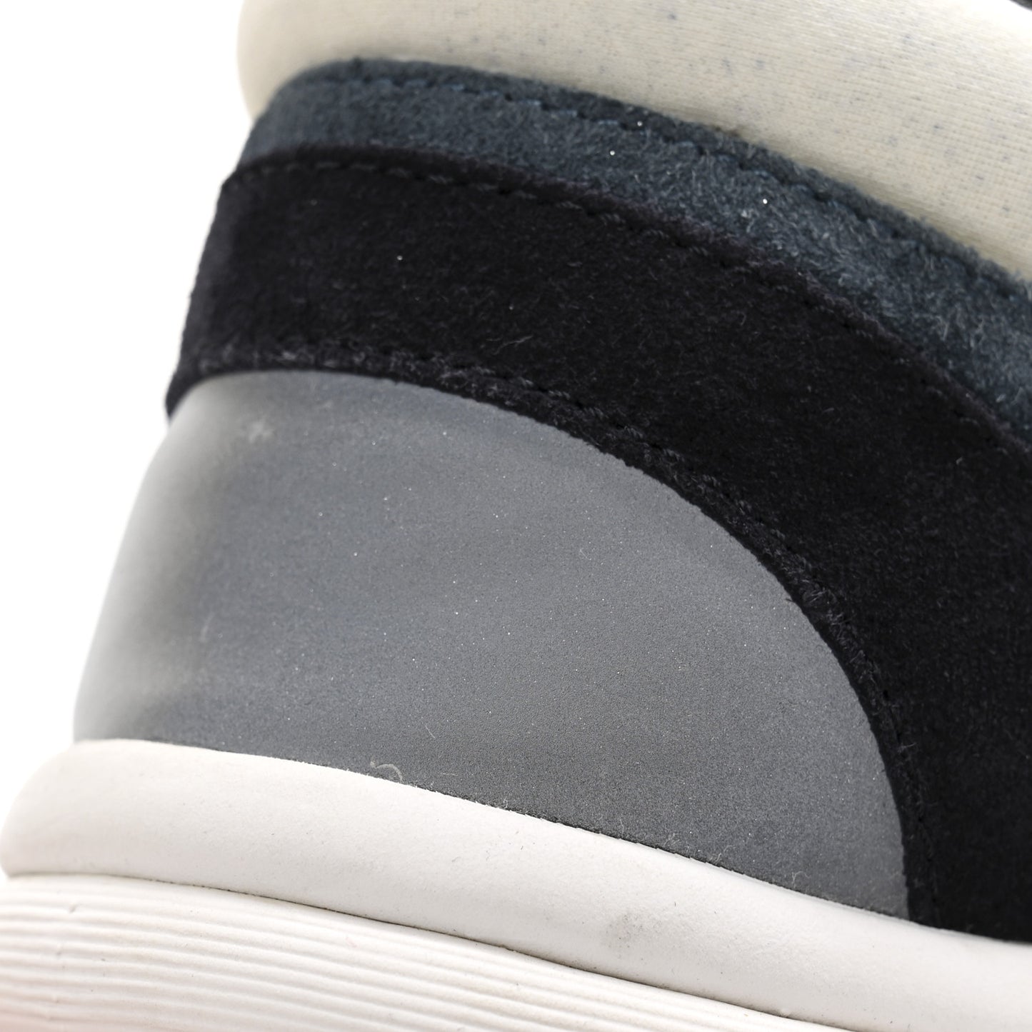 Nylon Calfskin Suede CC Womens Sneakers 35.5 Navy White Orange