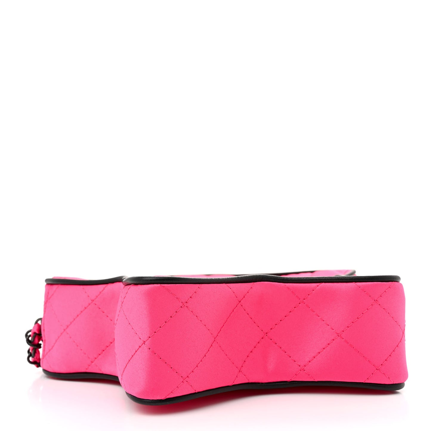 Satin Quilted Walk Of Fame Star Bag Fuchsia Black