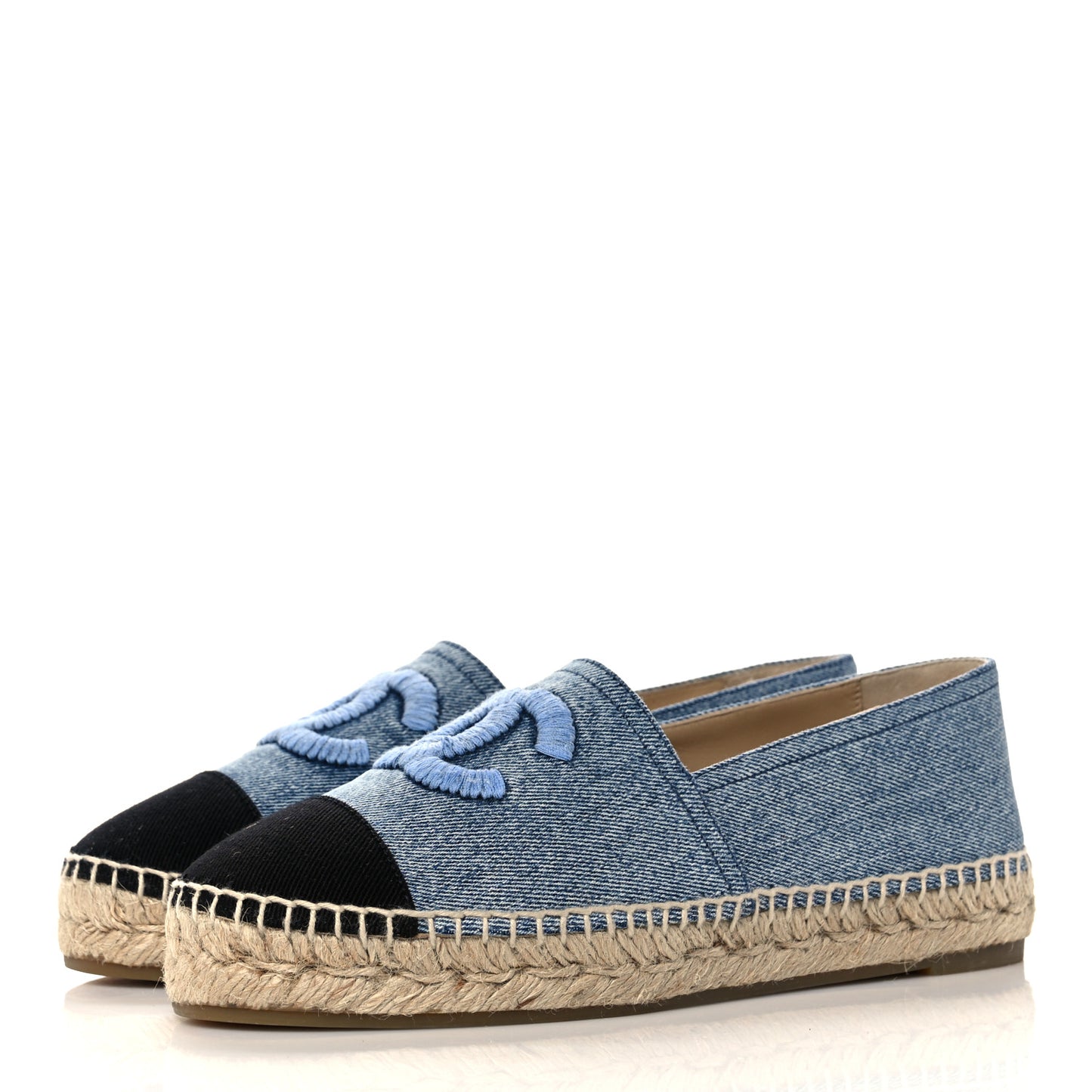 Denim CC Espadrilles 38 Blue Black
