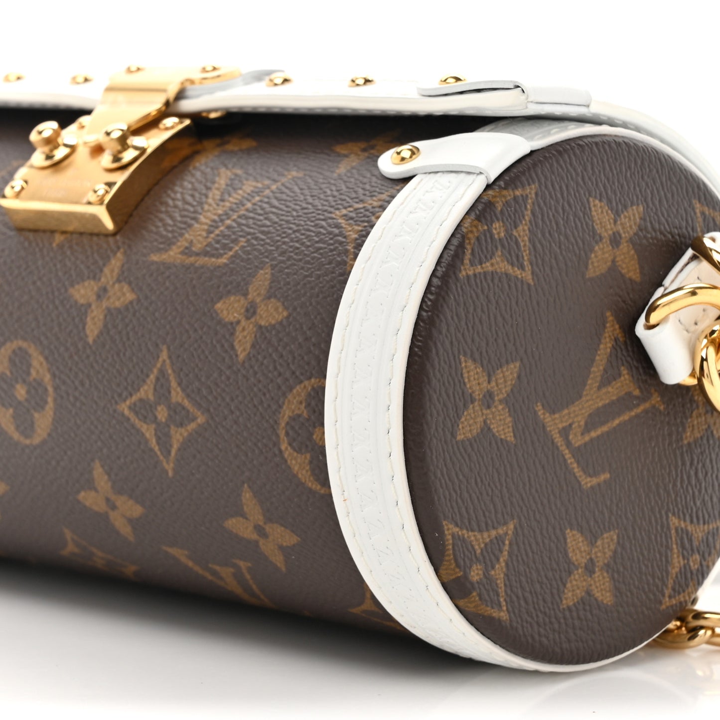 Monogram LV Match Papillon Trunk White