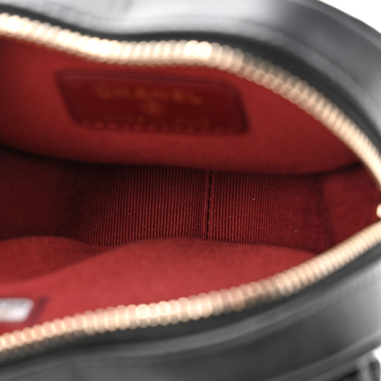 Lambskin Quilted CC In Love Heart Waist Belt Bag With Chain Black