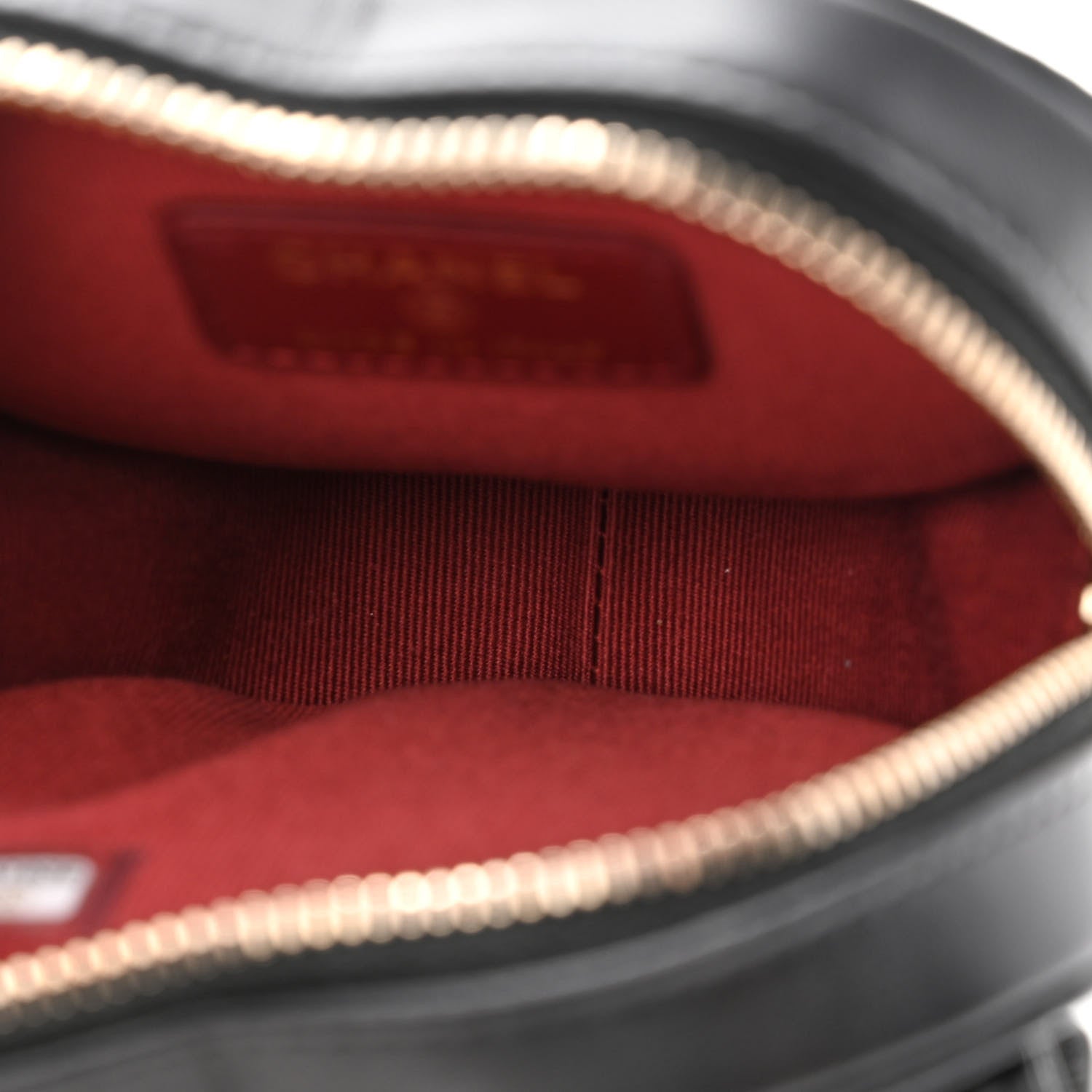 Chanel Lambskin Quilted CC In Love Heart Waist Belt Bag With Chain Black 5 of 10